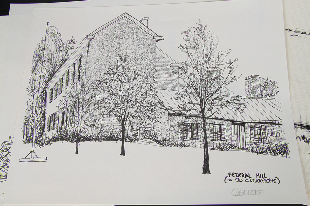 Lithograph Prints of Louisville Landmarks