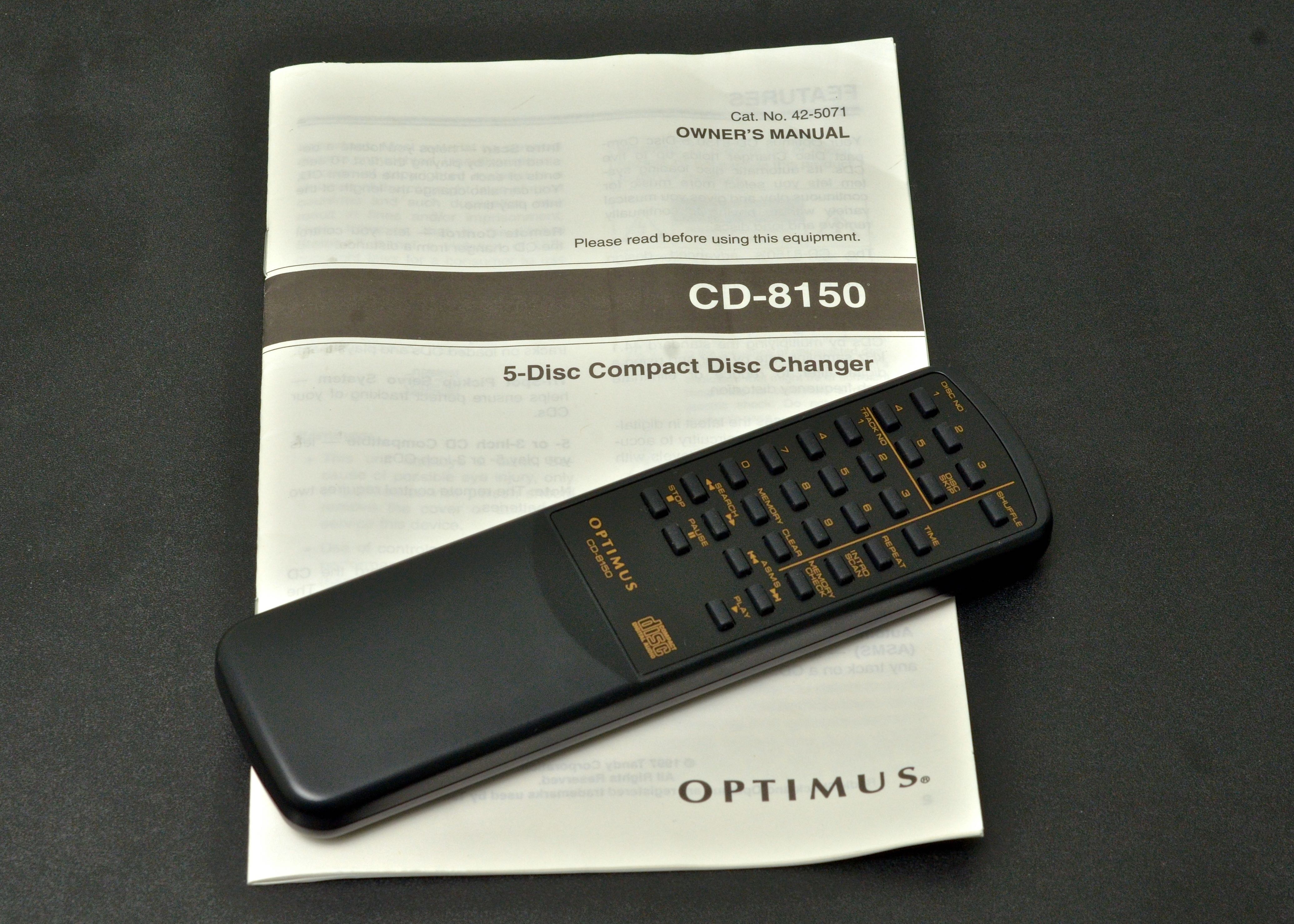 Optimus Five Disc Audio Player