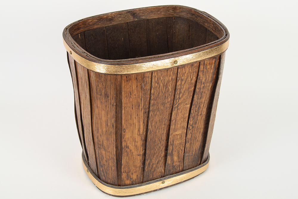 Wood Paneled Trash Receiver