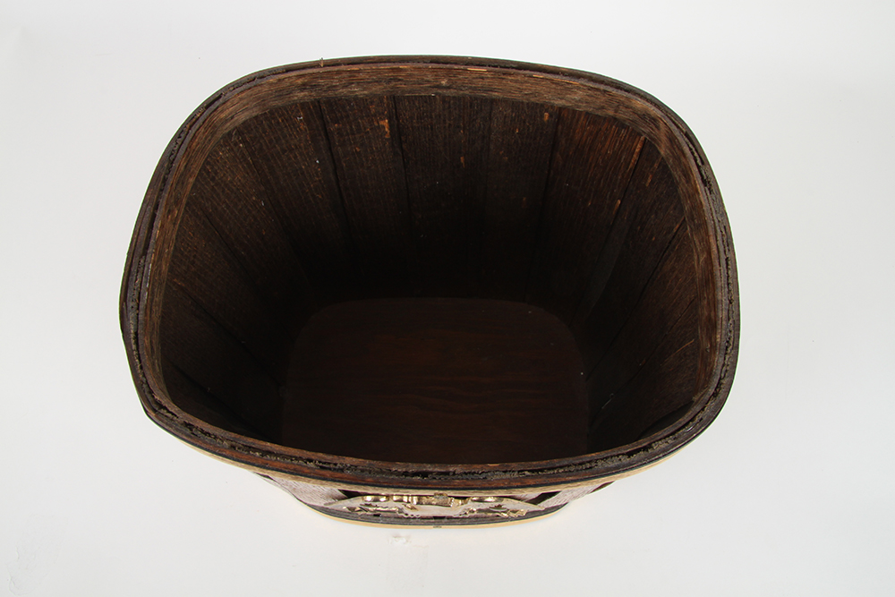 Wood Paneled Trash Receiver