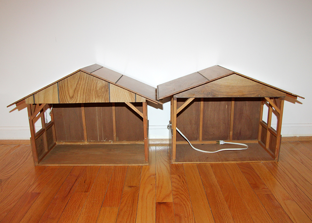 Pair of Nativity Scene Stables