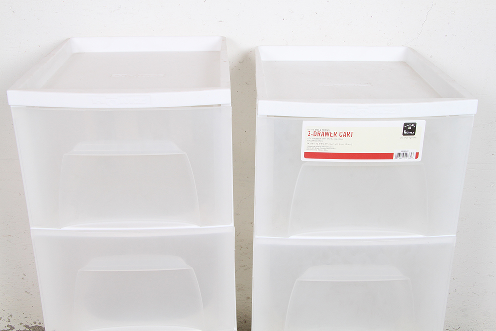 Pair of Home Solutions Three Drawer Carts