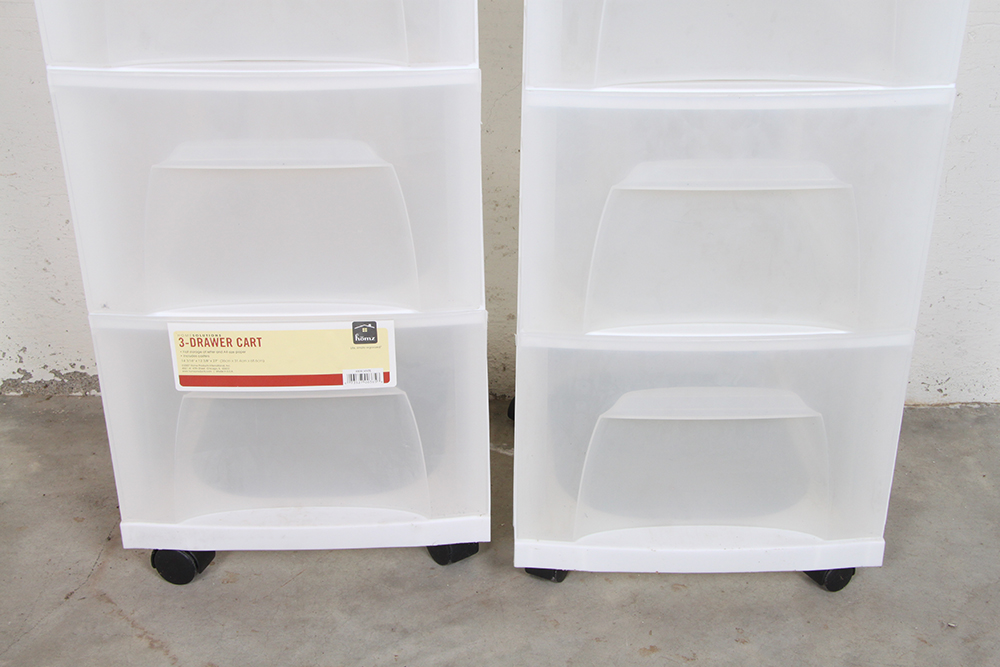 Pair of Home Solutions Three Drawer Carts