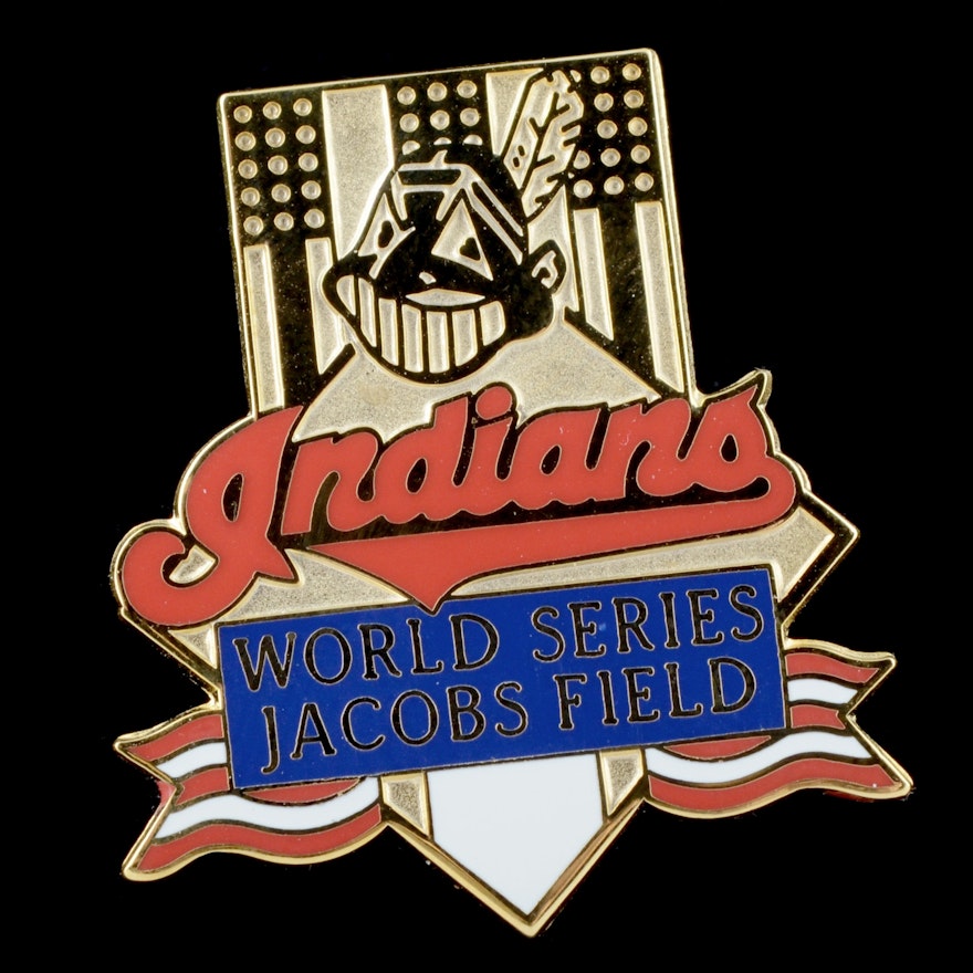 Cleveland Indians 1995 World Series Press Pin