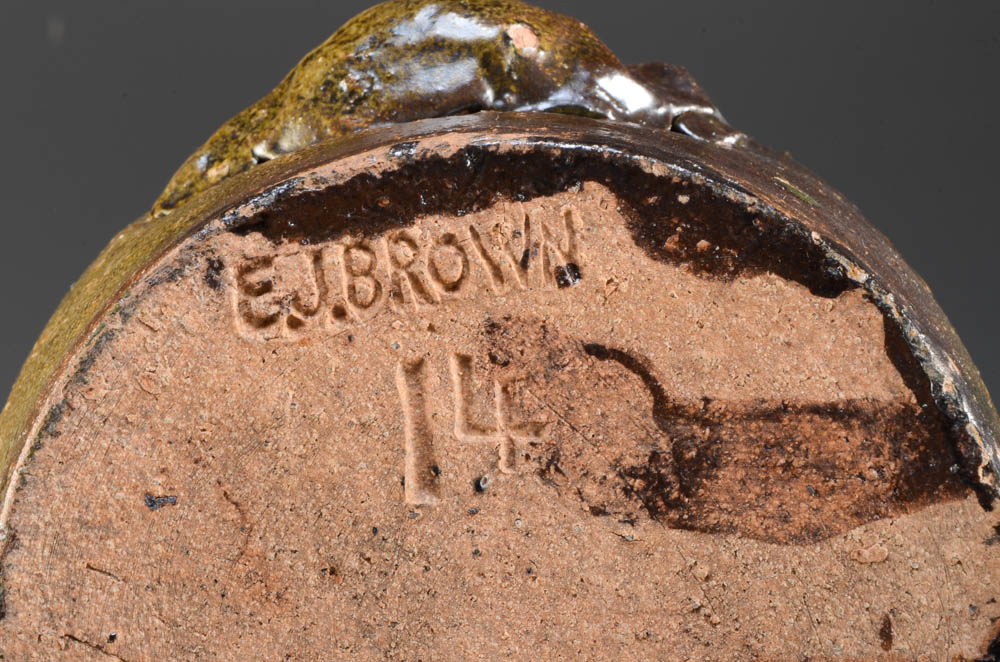 Evan Javan Brown Pottery Face Jug