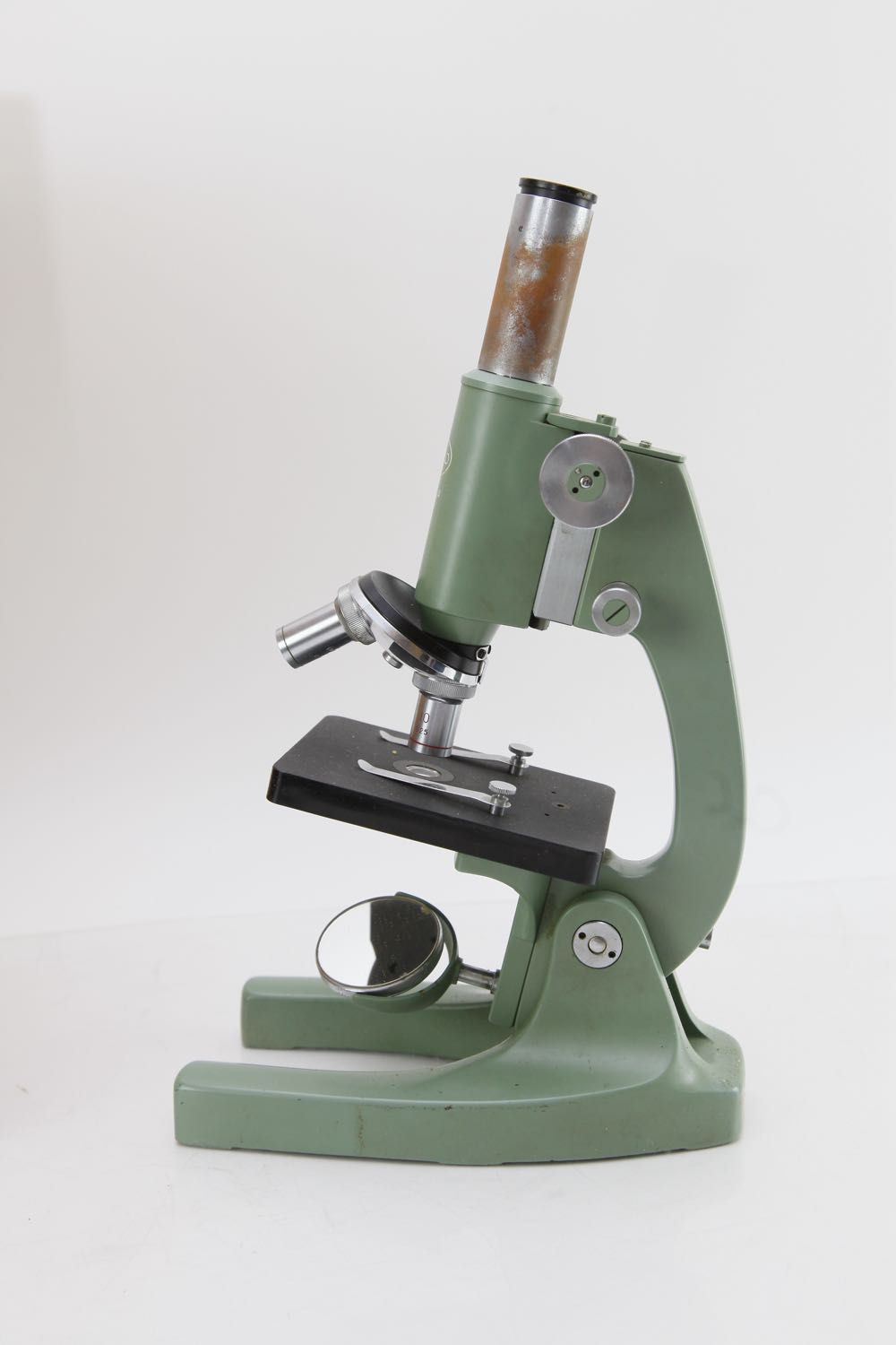 Vintage Microscope in Original Wooden Box