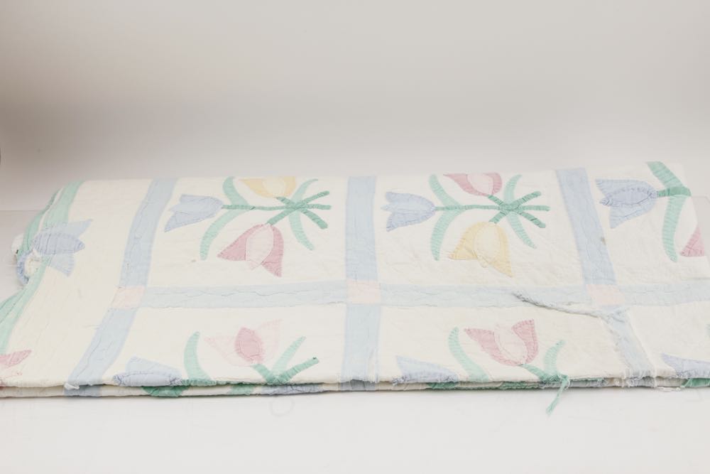 Vintage Flower Appliqued Quilts