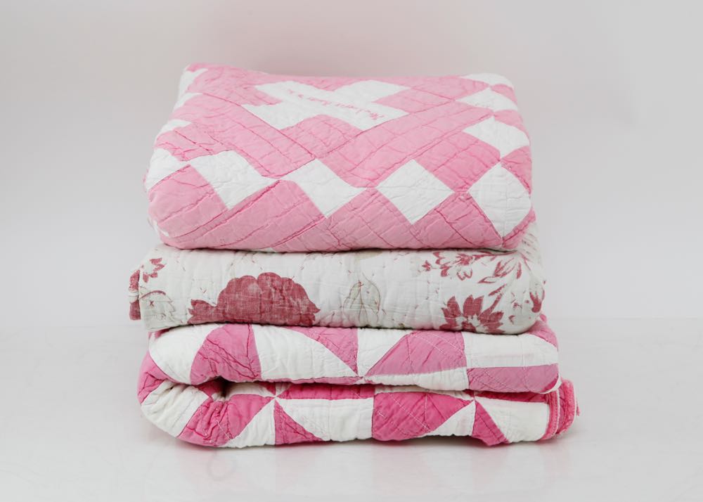 Pink Quilts and a Throw