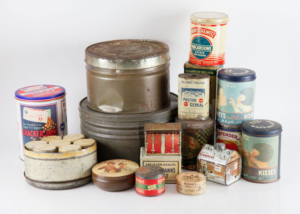 Collection of Vintage Storage Tins