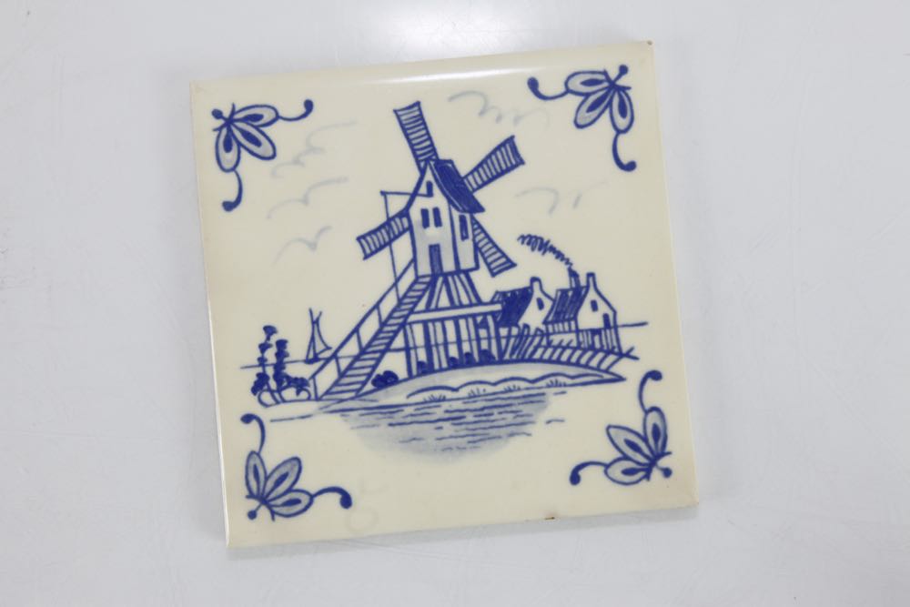 Collection of Vintage Blue and White Tiles