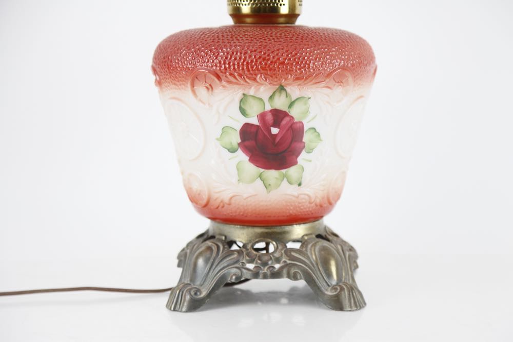 Vintage Gone with the Wind Rose Lamp