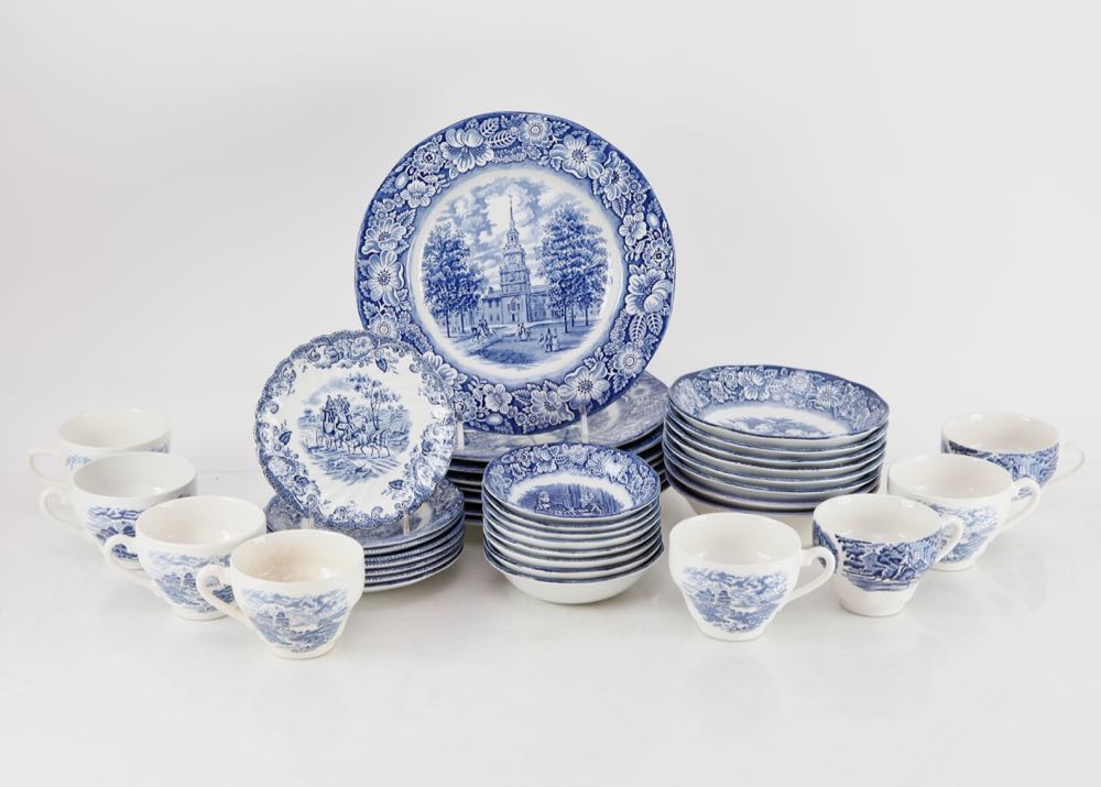 Vintage Blue Dinnerware