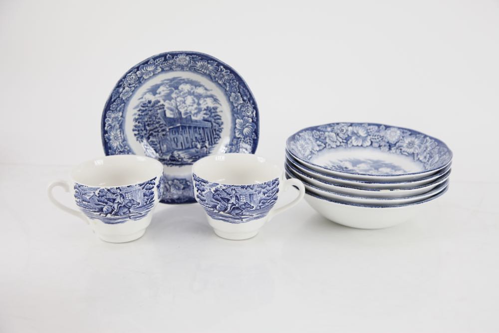 Vintage Blue Dinnerware