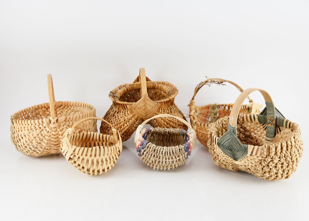 Collection of Hand-Woven Egg Baskets
