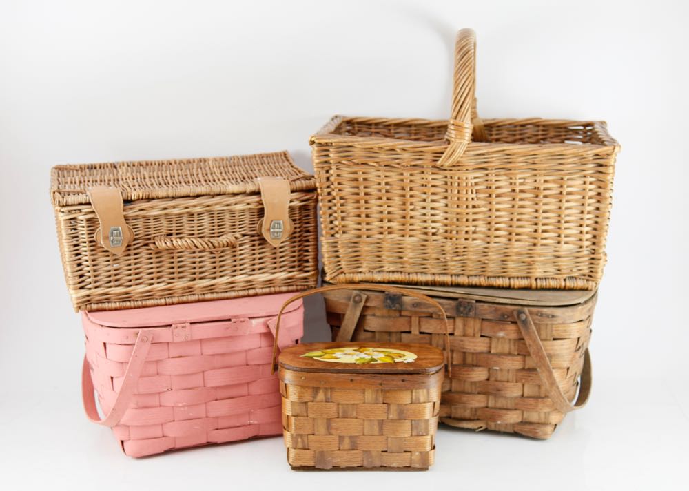 Collection of Vintage Picnic Baskets