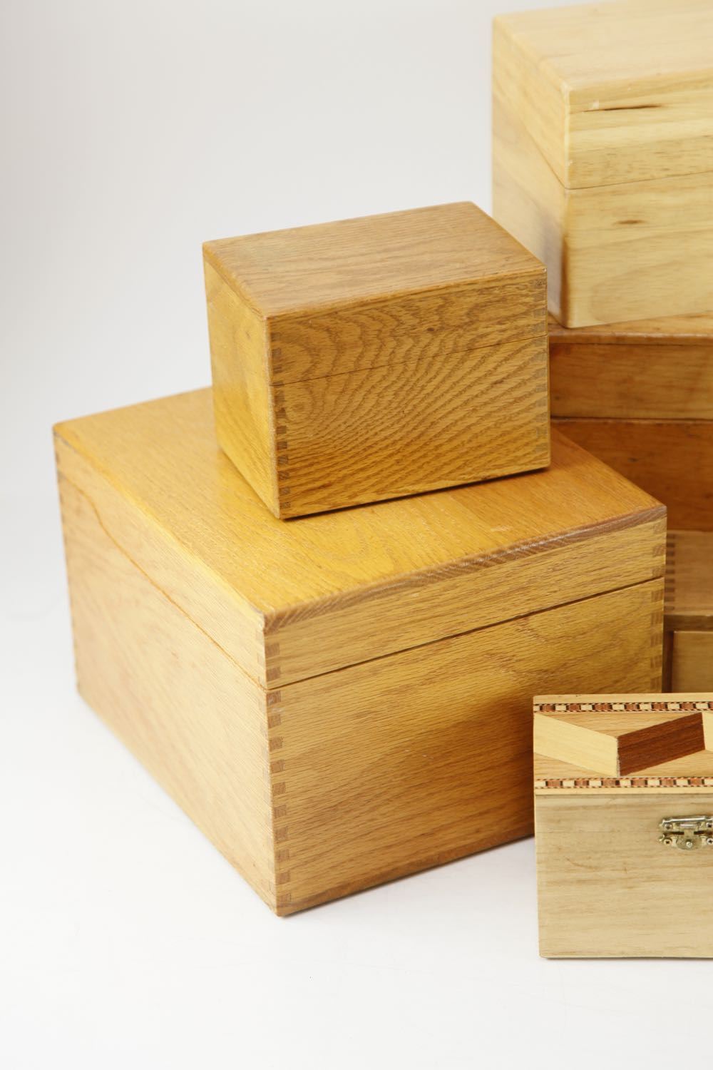 Collection of Vintage Wood Boxes