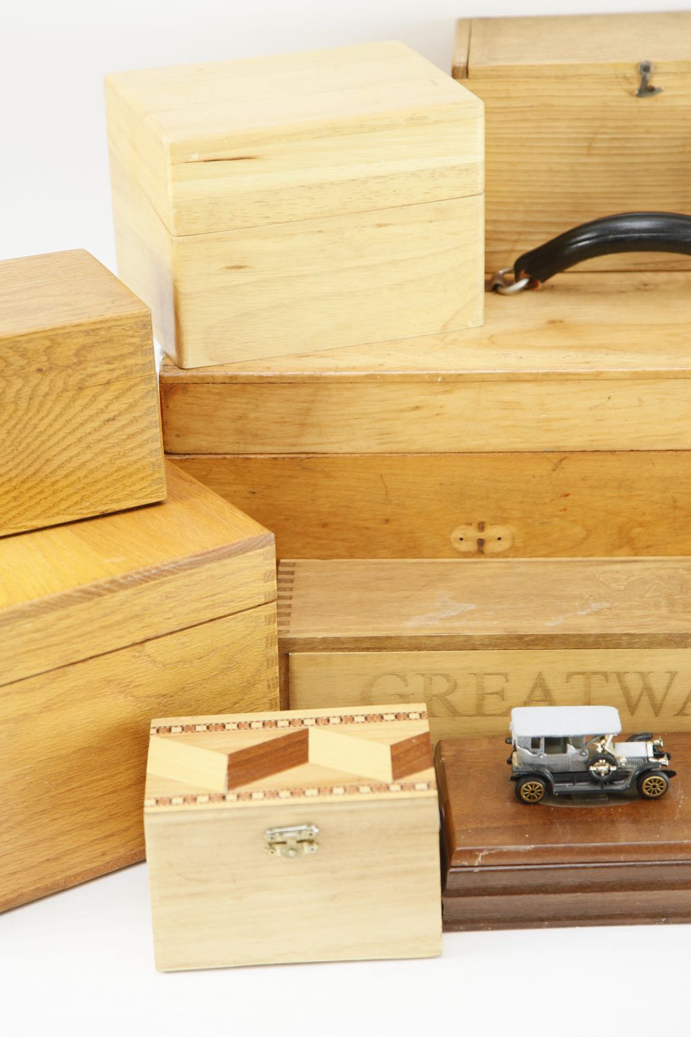 Collection of Vintage Wood Boxes