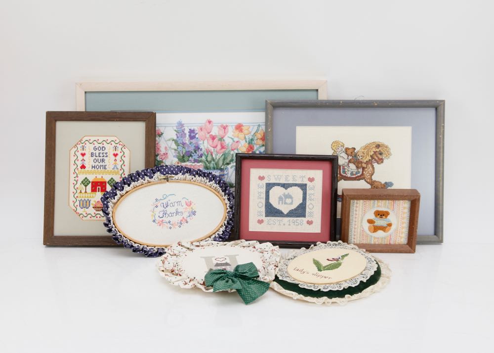 Collection of Framed Cross Stitch