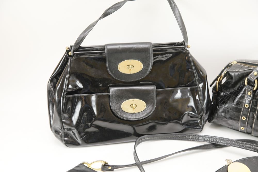 Vintage Collection of Black Purses and Handbags