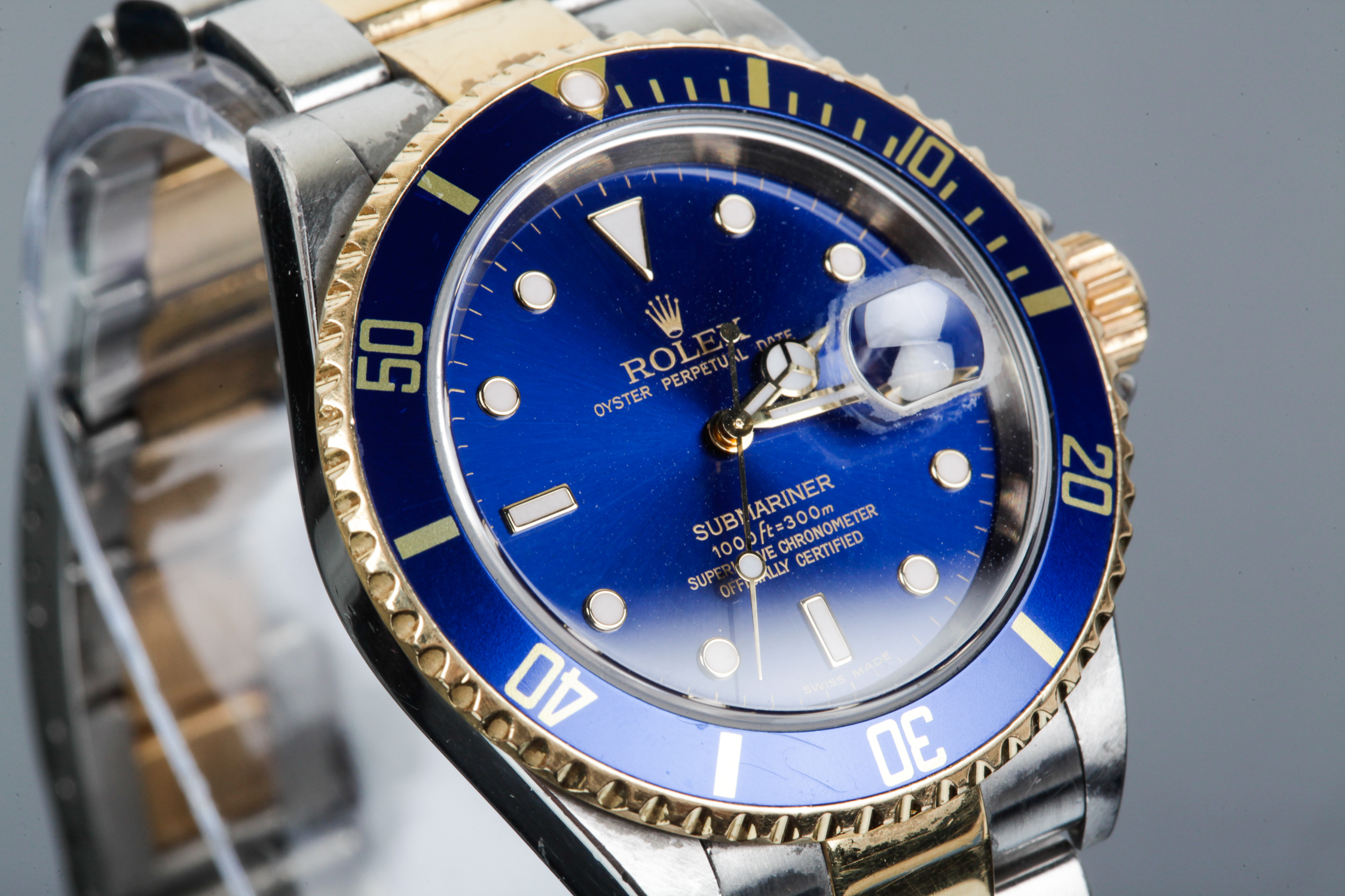 18K Yellow Gold and Stainless Submariner Date Rolex Watch