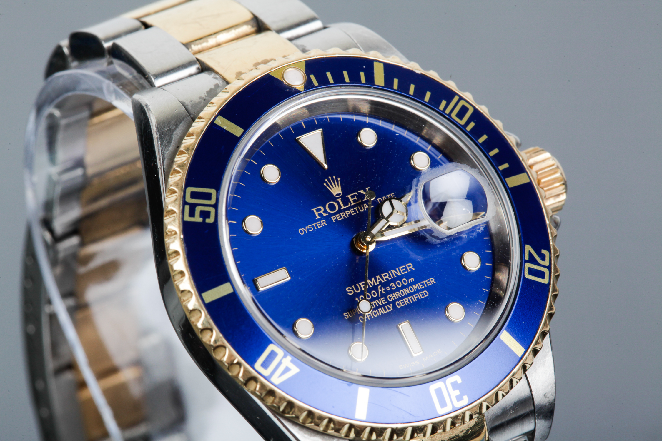 18K Yellow Gold and Stainless Submariner Date Rolex Watch