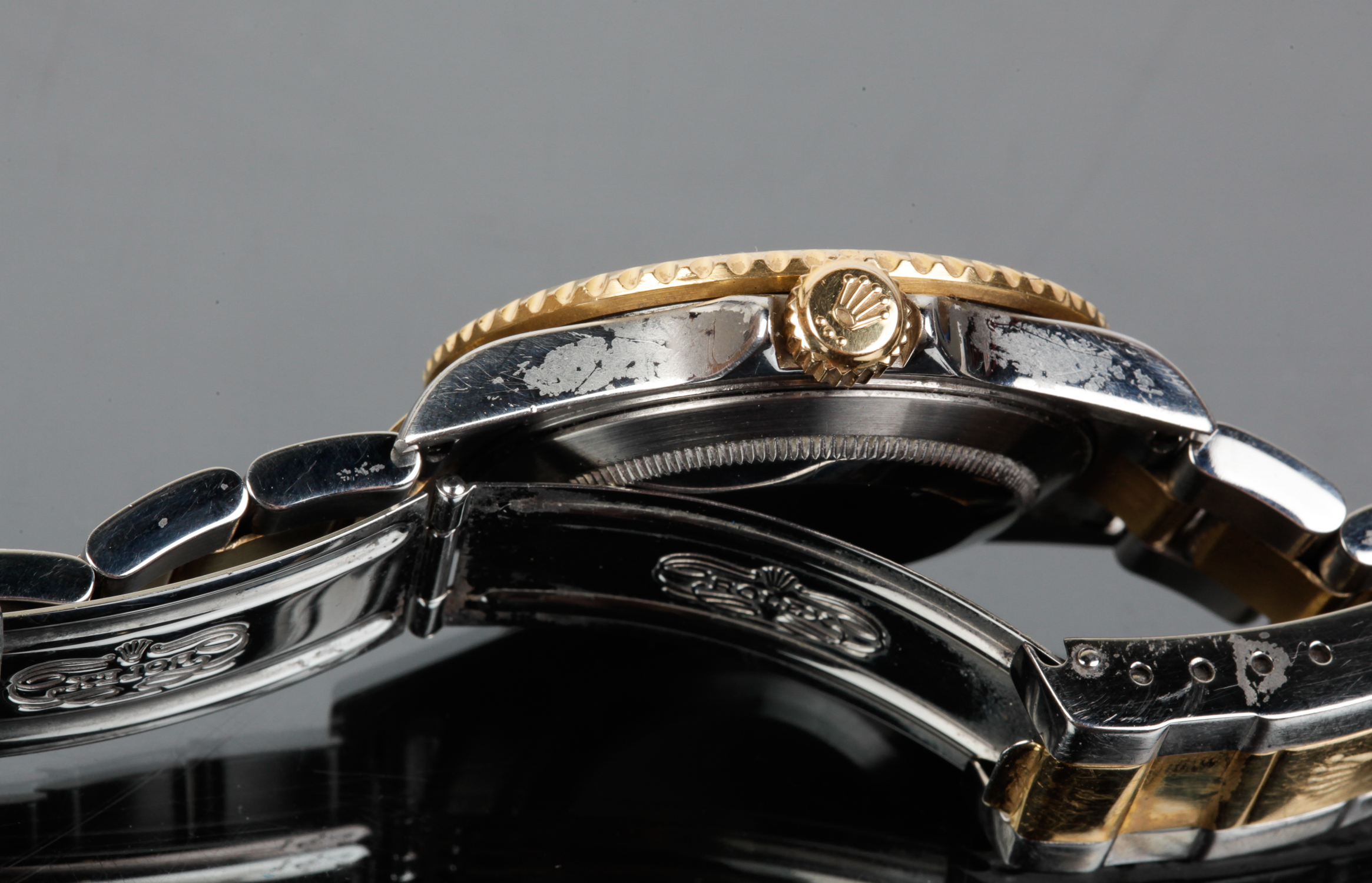 18K Yellow Gold and Stainless Submariner Date Rolex Watch