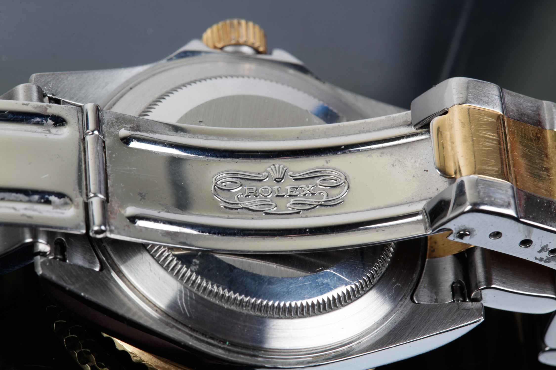 18K Yellow Gold and Stainless Submariner Date Rolex Watch