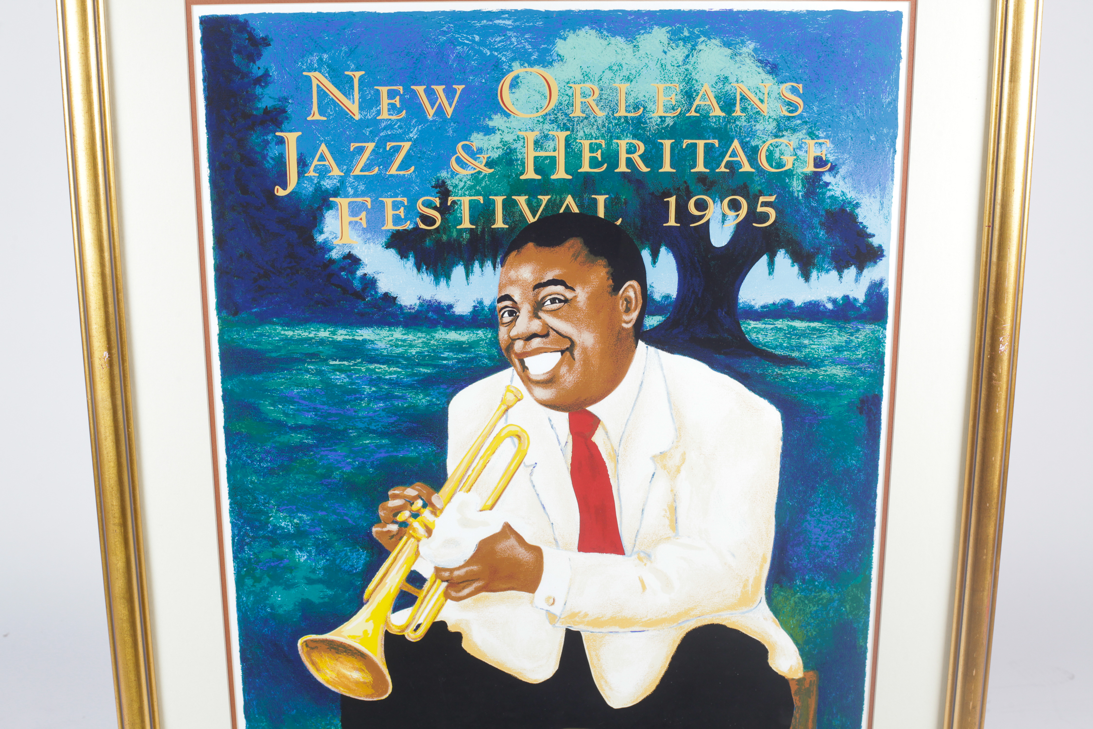 Signed George Rodrigue 1995 New Orleans Jazz Festival Poster