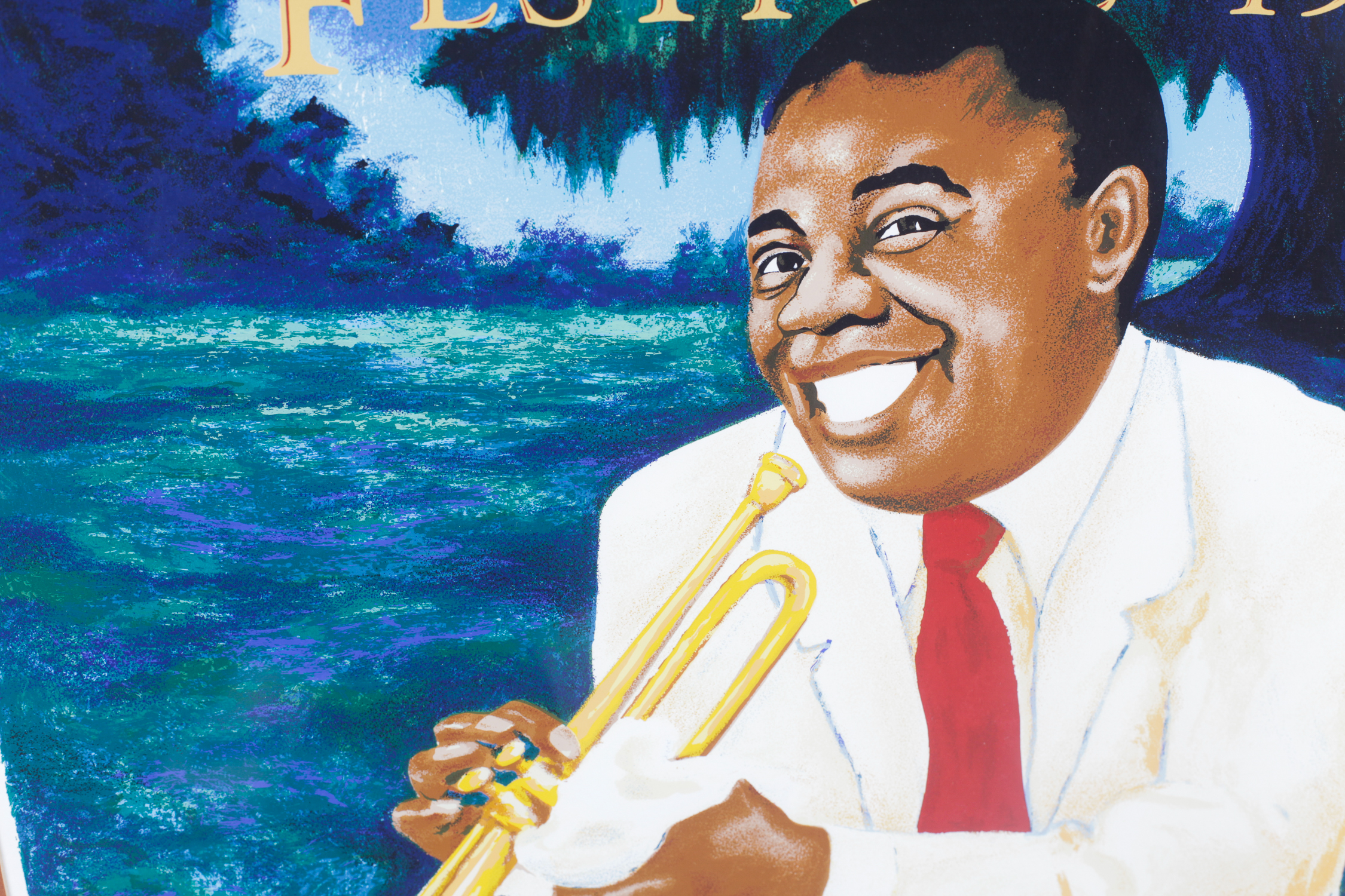 Signed George Rodrigue 1995 New Orleans Jazz Festival Poster