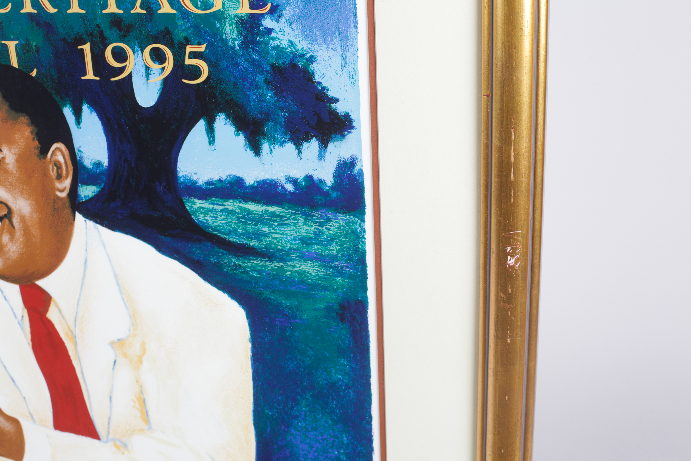 Signed George Rodrigue 1995 New Orleans Jazz Festival Poster