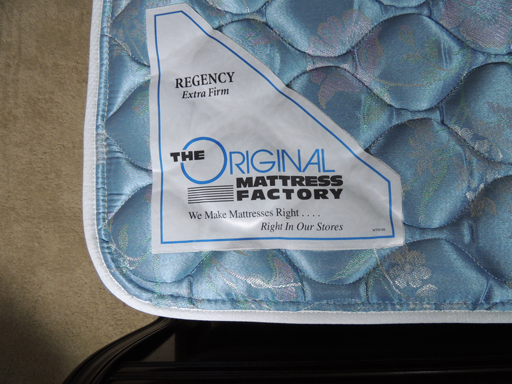 Drexel Mahogany Double Sleigh Bed with Mattress and Boxspring