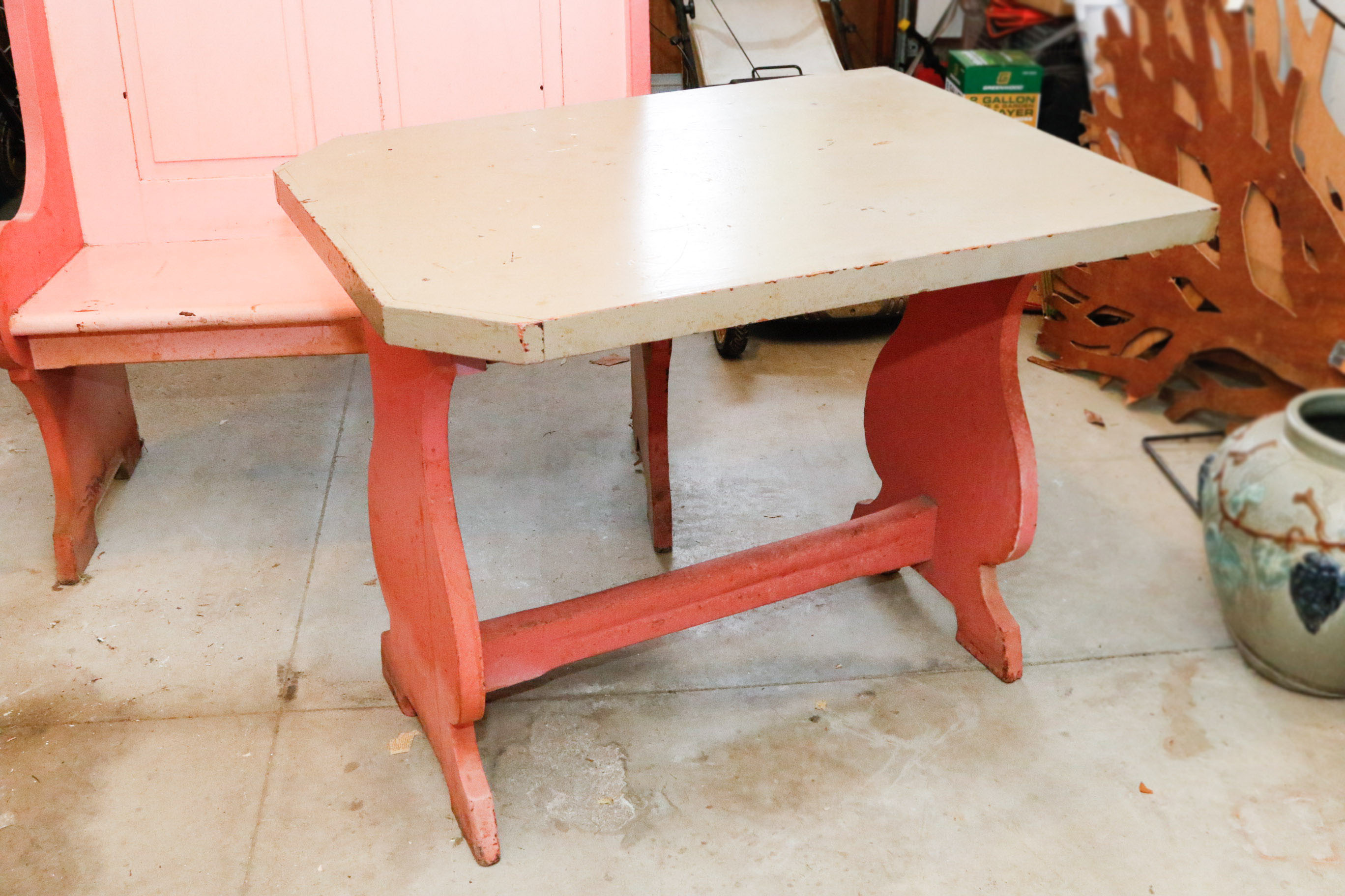 Restaurant Booth Bench and Table