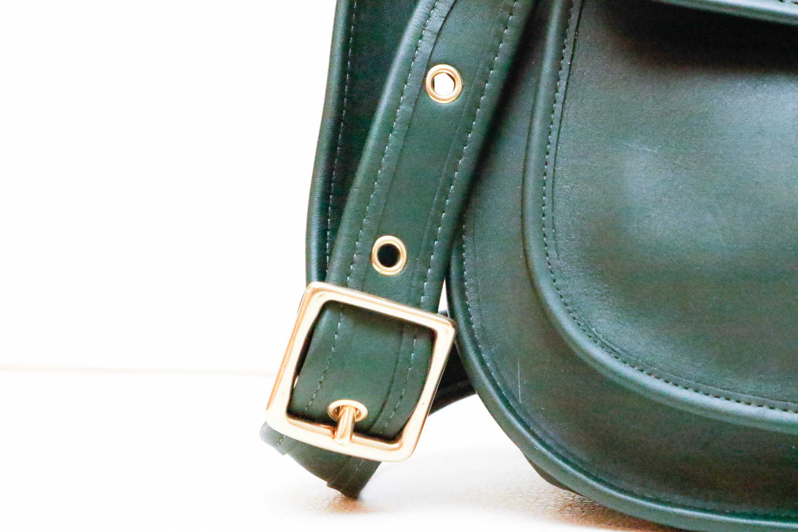 Rare Vintage Coach Taft Saddle Bag In Hunter Green EBTH MG 2189