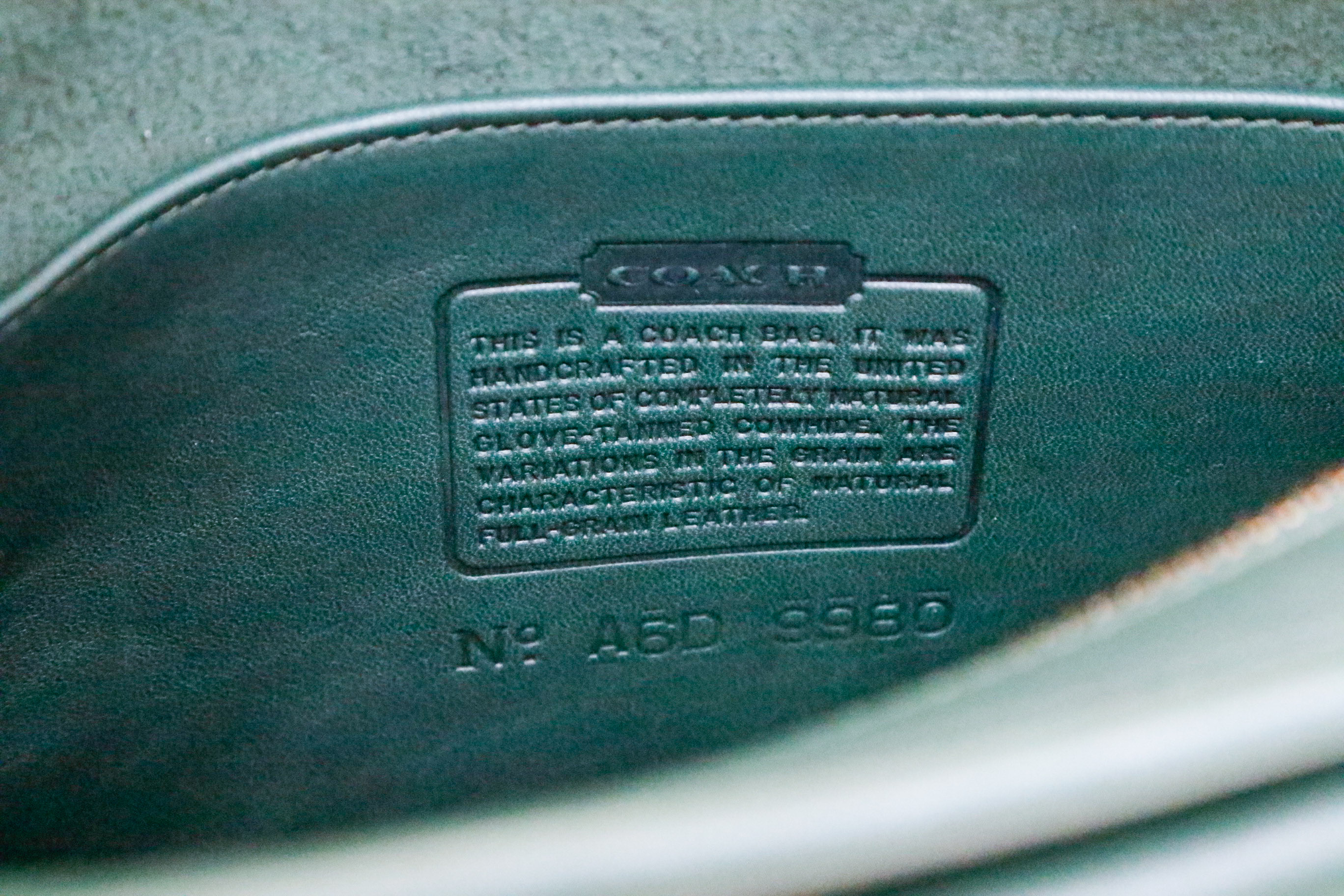 Rare Vintage Coach Taft Saddle Bag In Hunter Green EBTH MG 2207