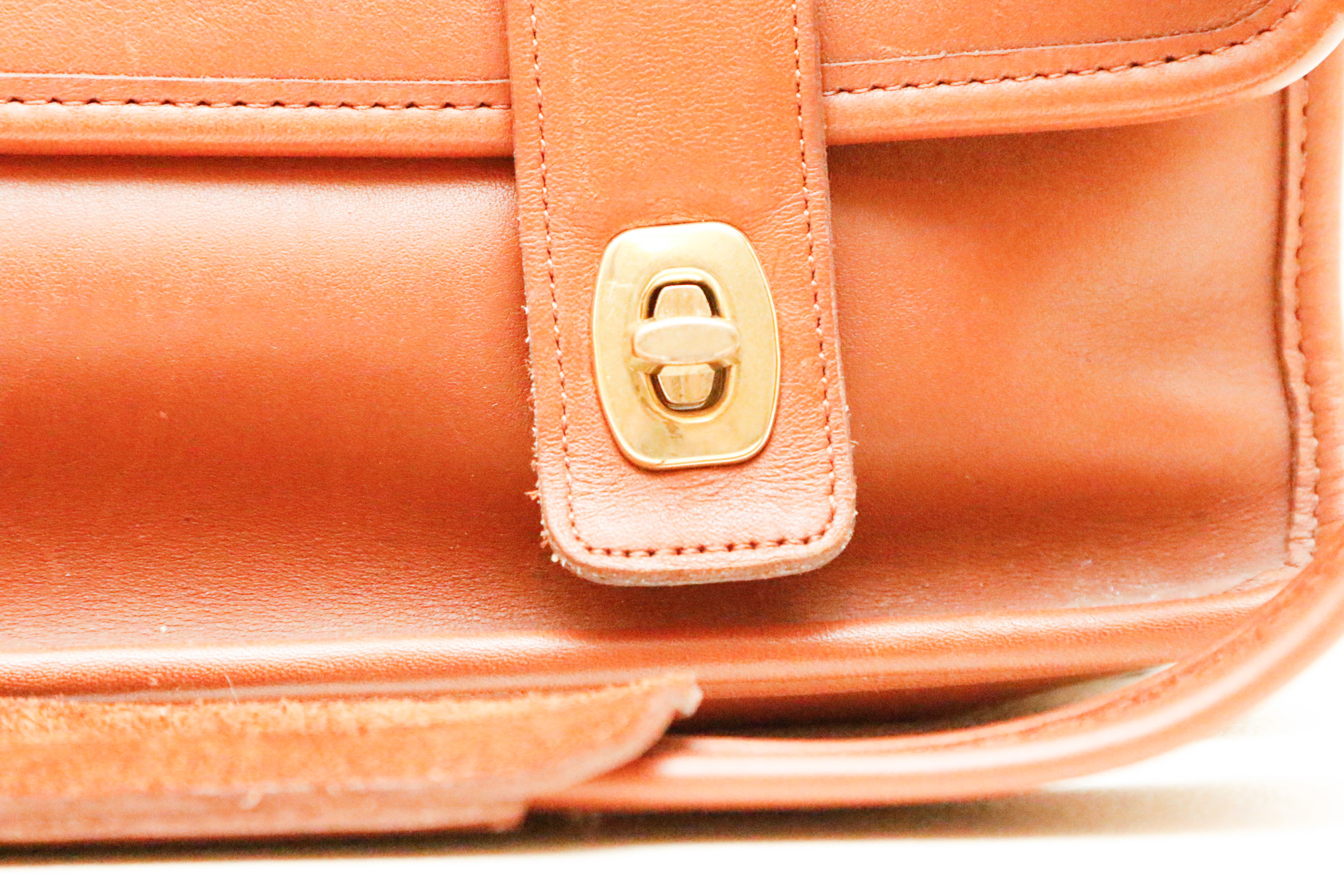 Vintage Coach Essex Tan Leather Briefcase