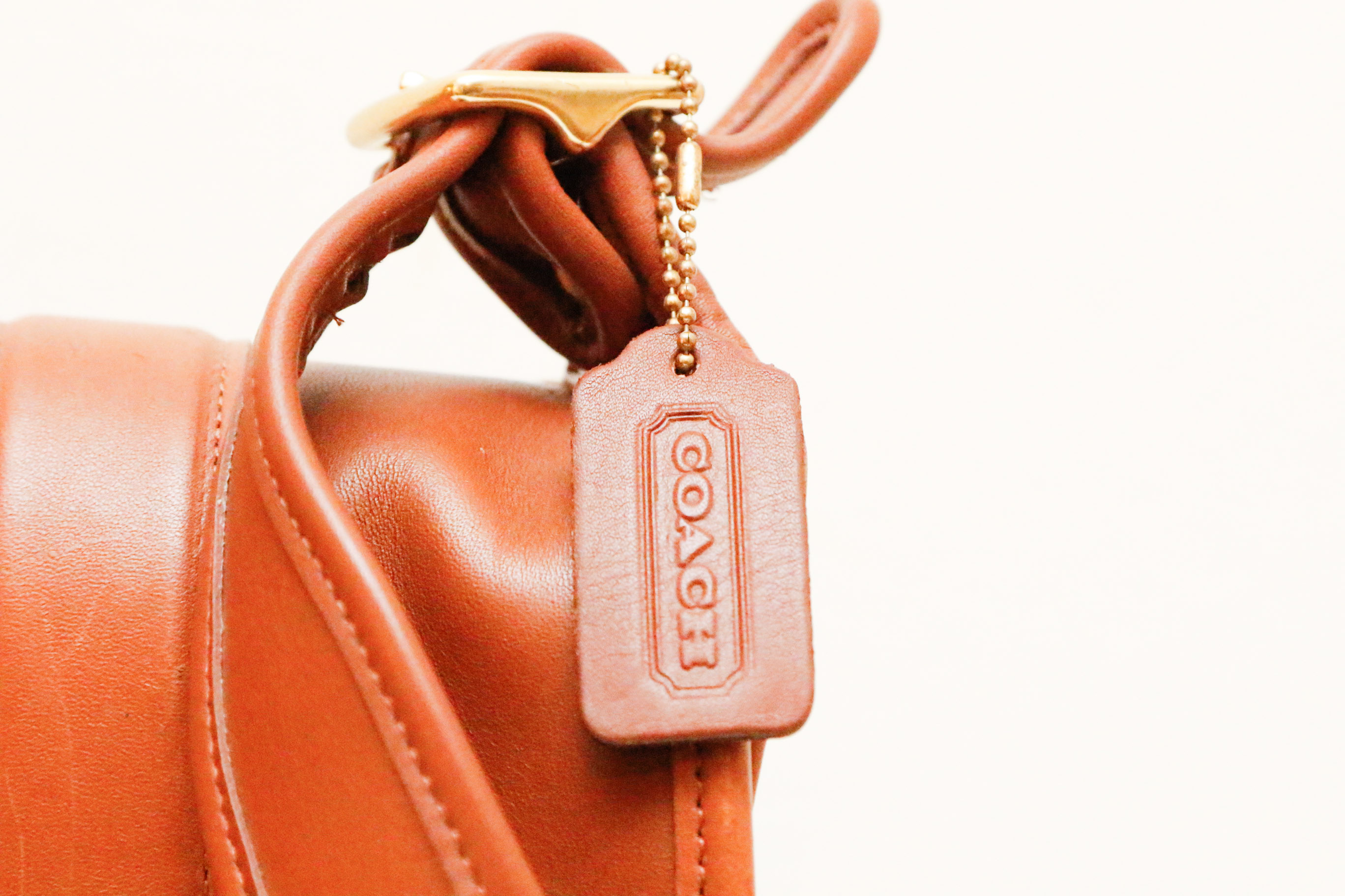 Vintage Coach Essex Tan Leather Briefcase