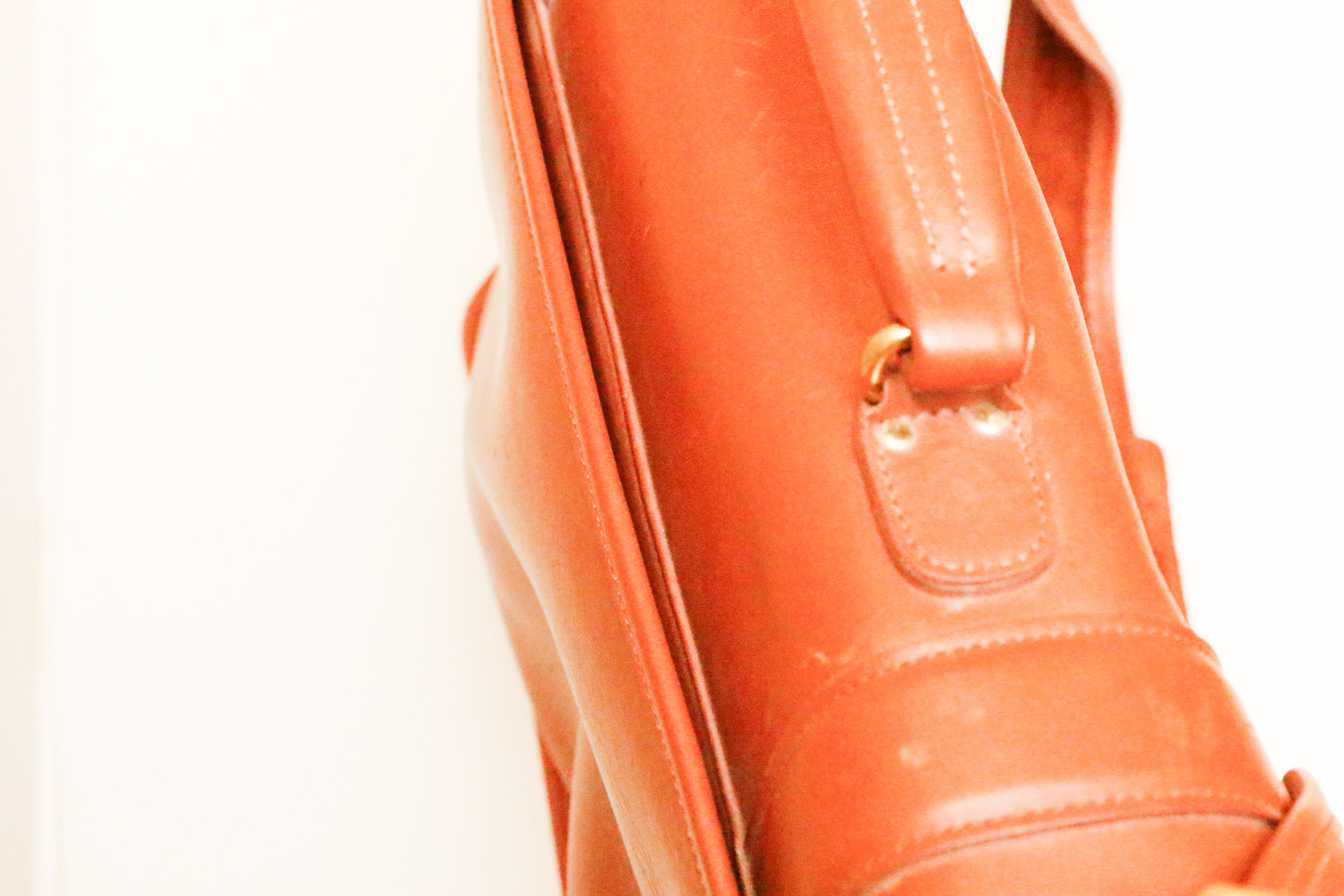 Vintage Coach Essex Tan Leather Briefcase