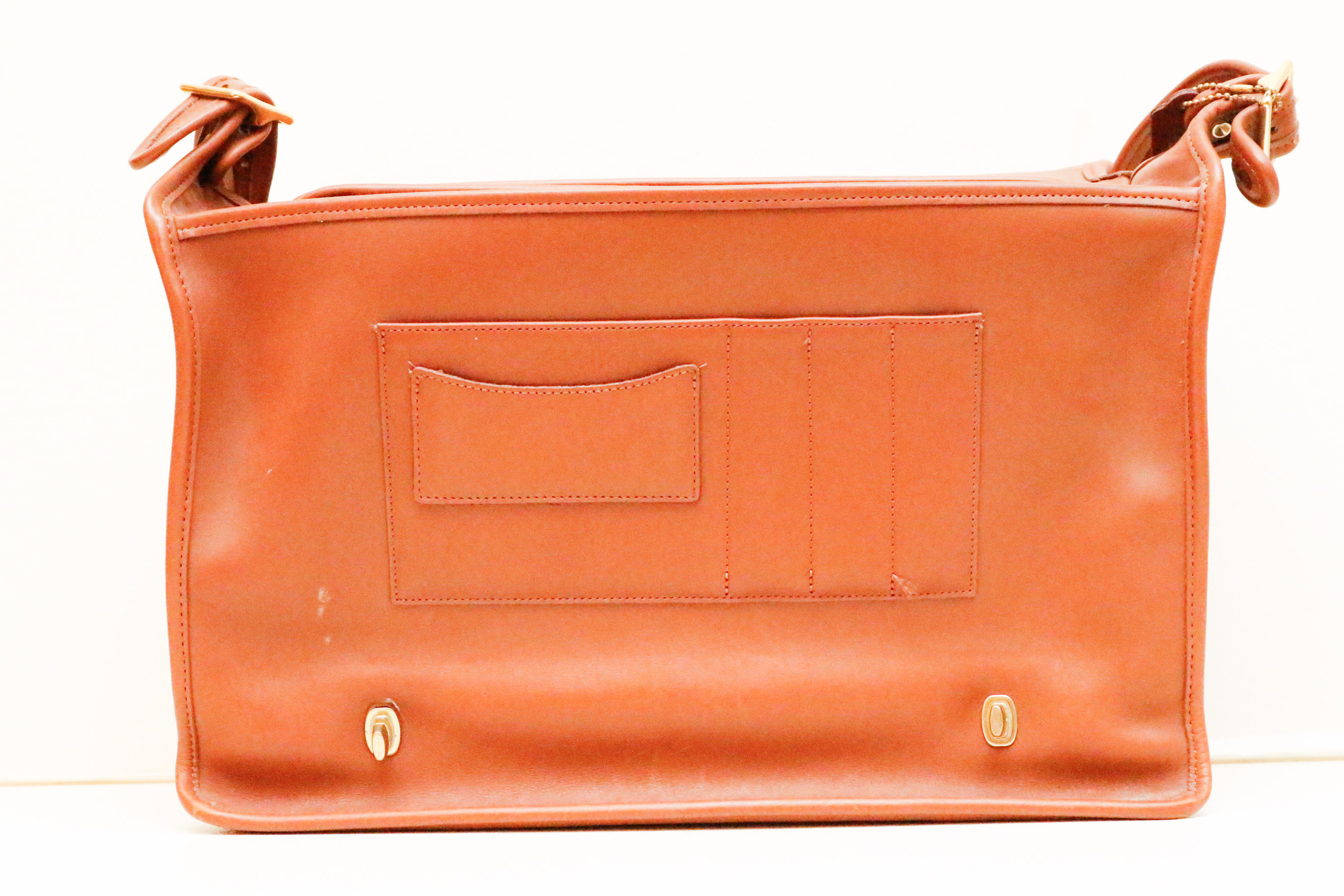 Vintage Coach Essex Tan Leather Briefcase