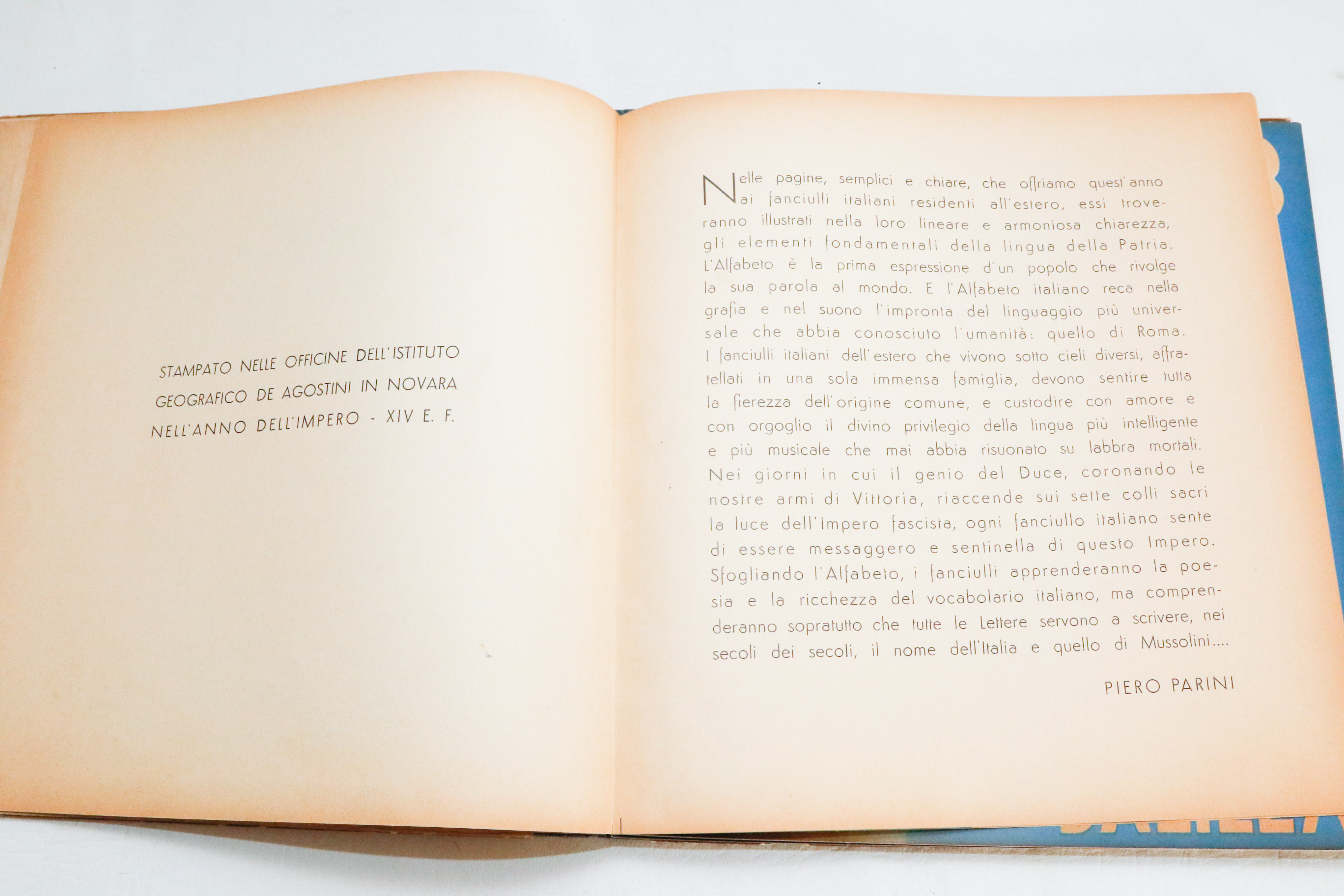1930 "Dall' A alla Z" Fascist Party Poetry with Graphics Book