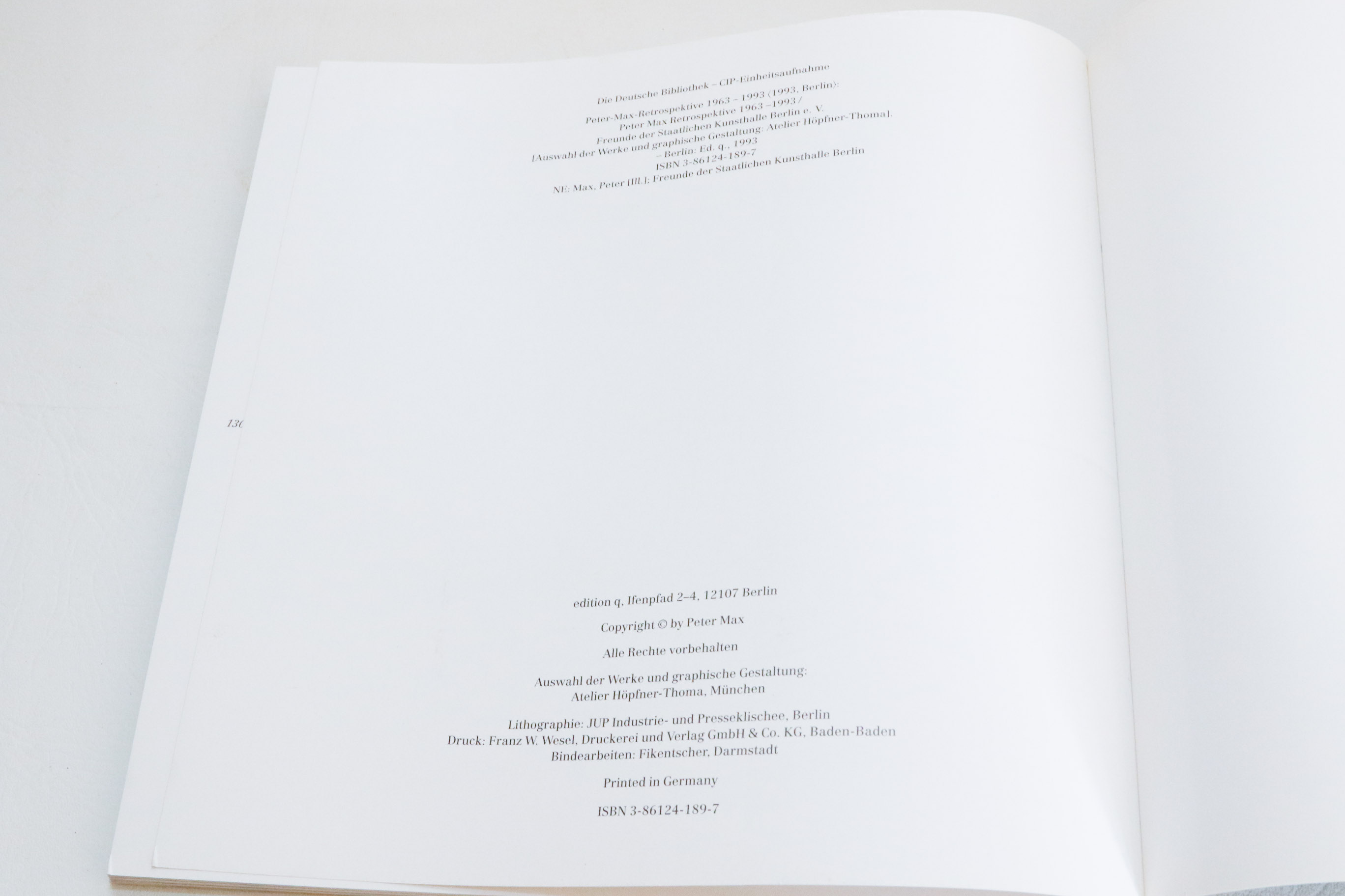 Book "Retrospektive" Signed by Peter Max