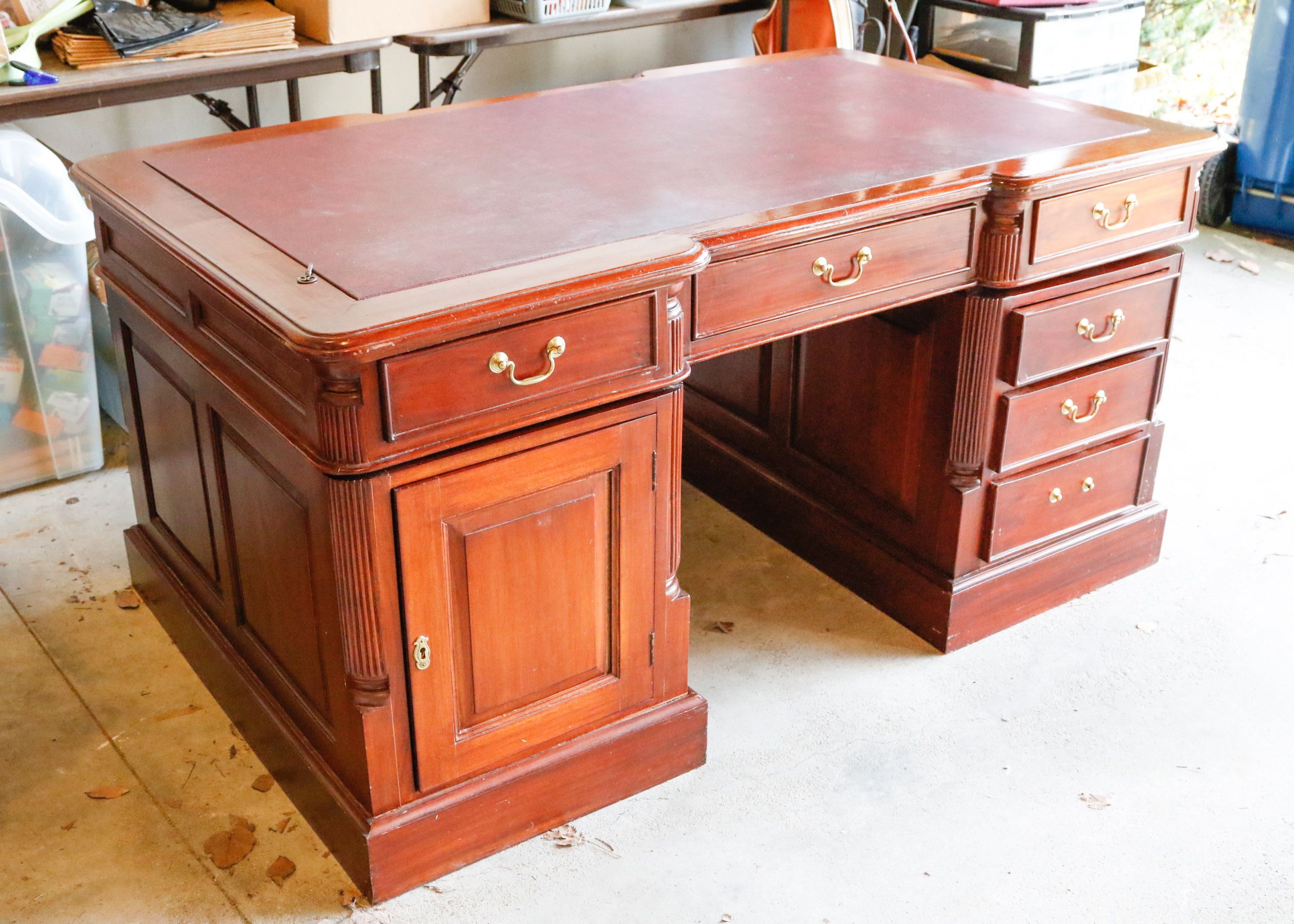 Sapele Mahogany Partner's Desk