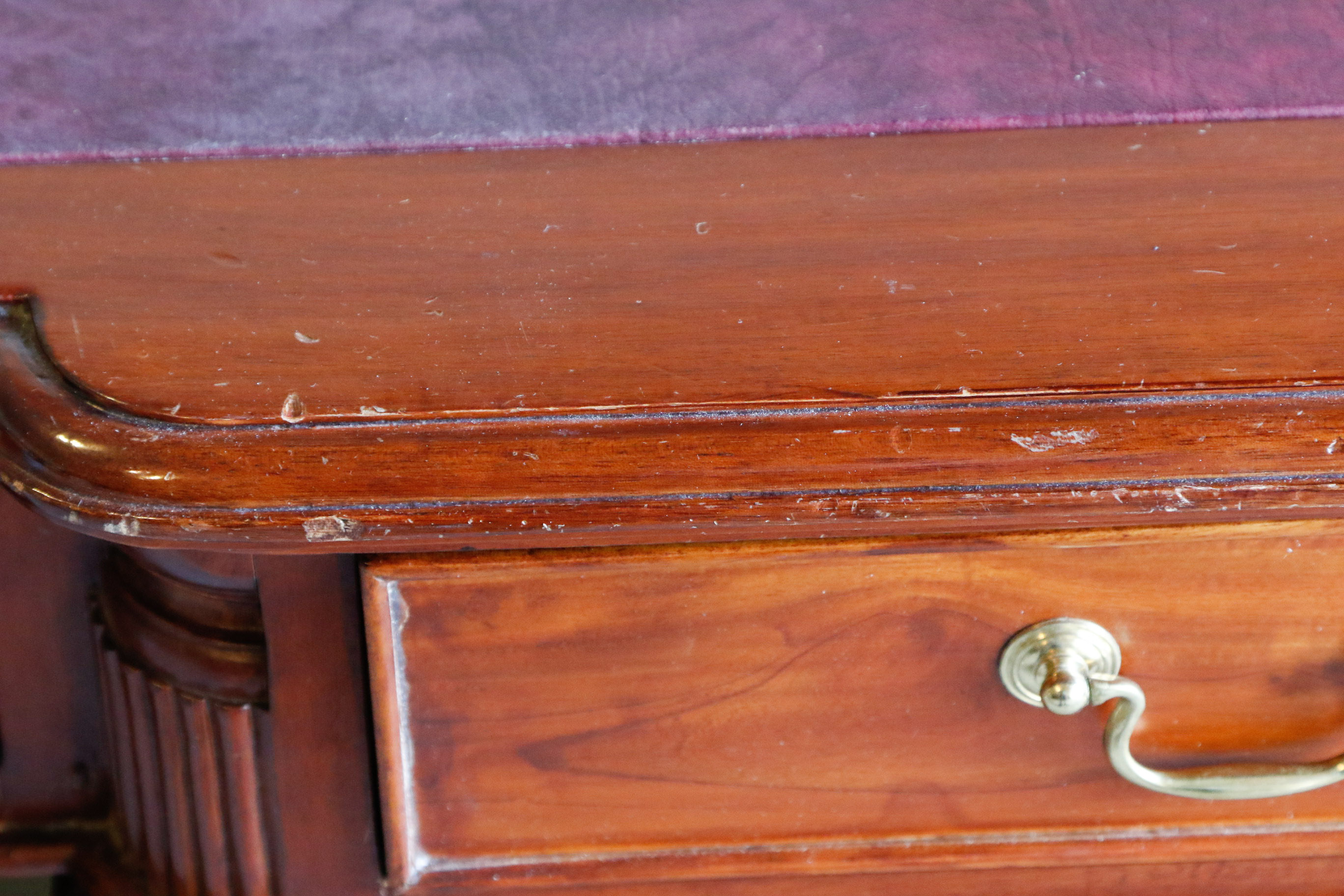 Sapele Mahogany Partner's Desk