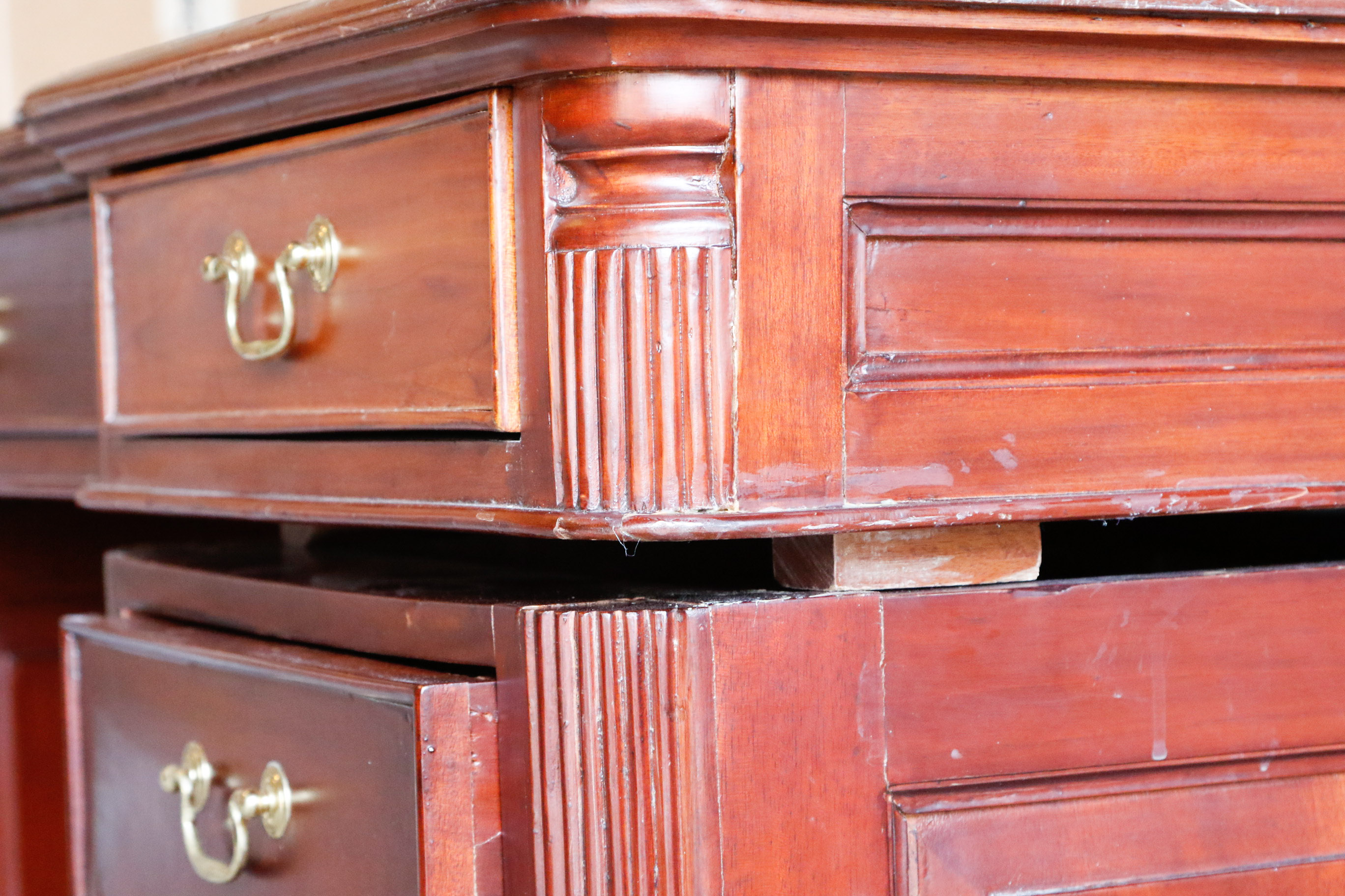 Sapele Mahogany Partner's Desk