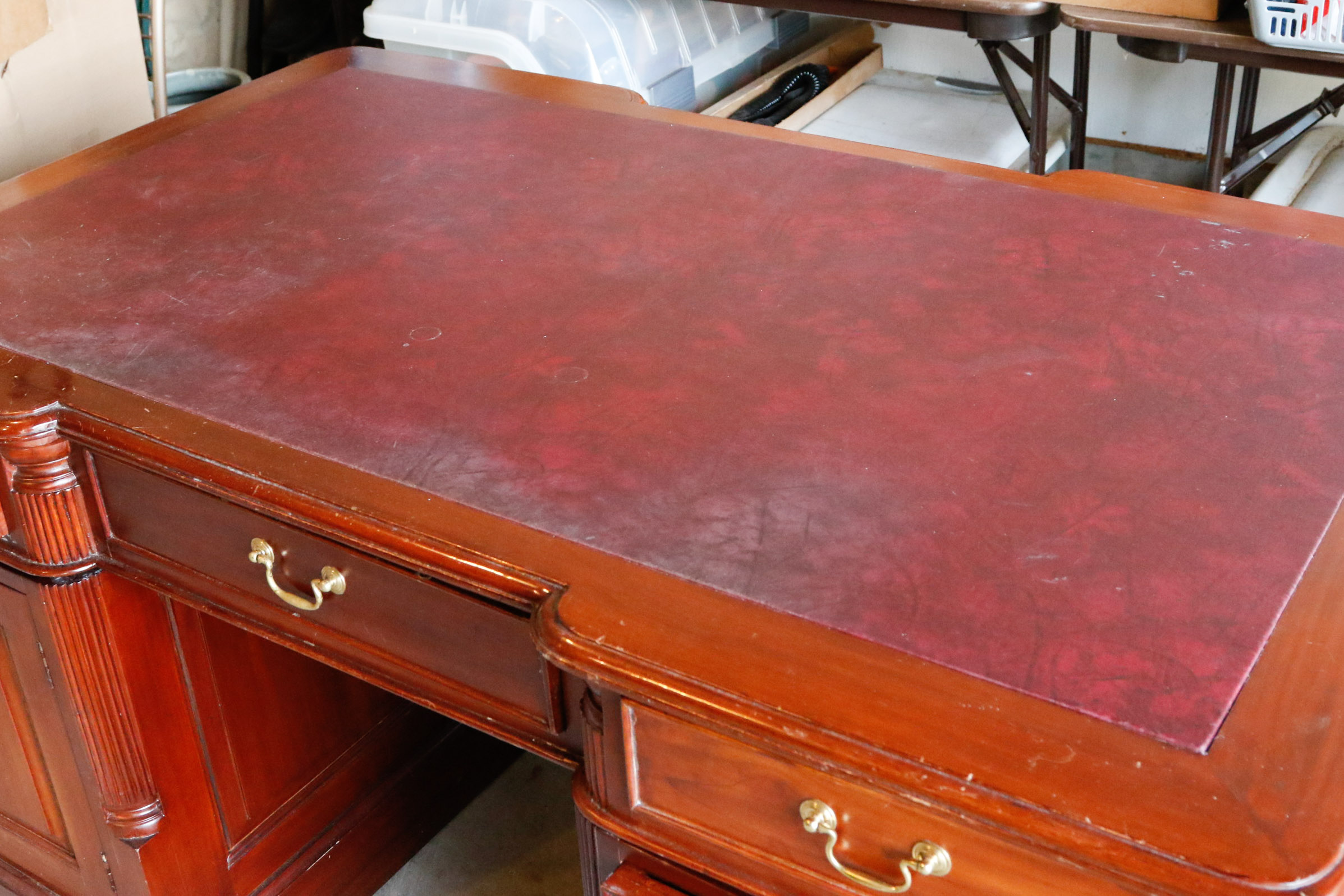 Sapele Mahogany Partner's Desk