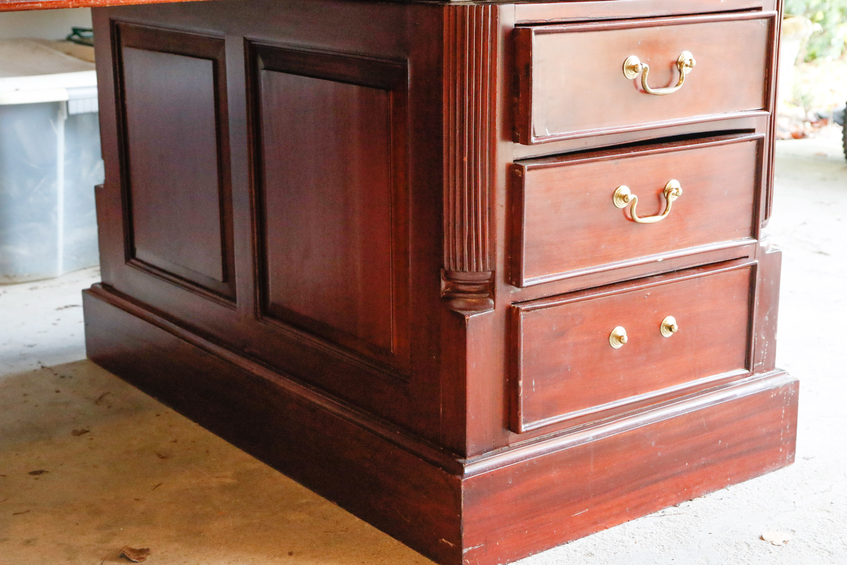 Sapele Mahogany Partner's Desk
