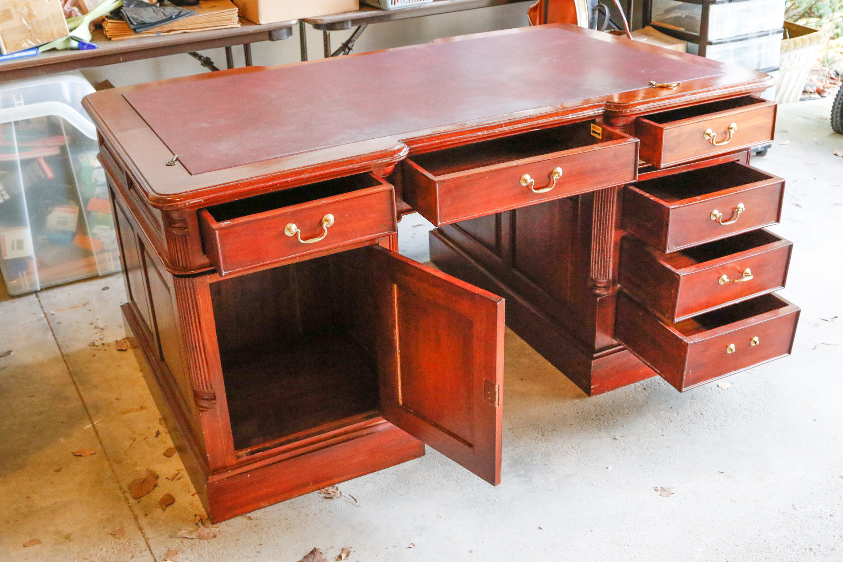Sapele Mahogany Partner's Desk
