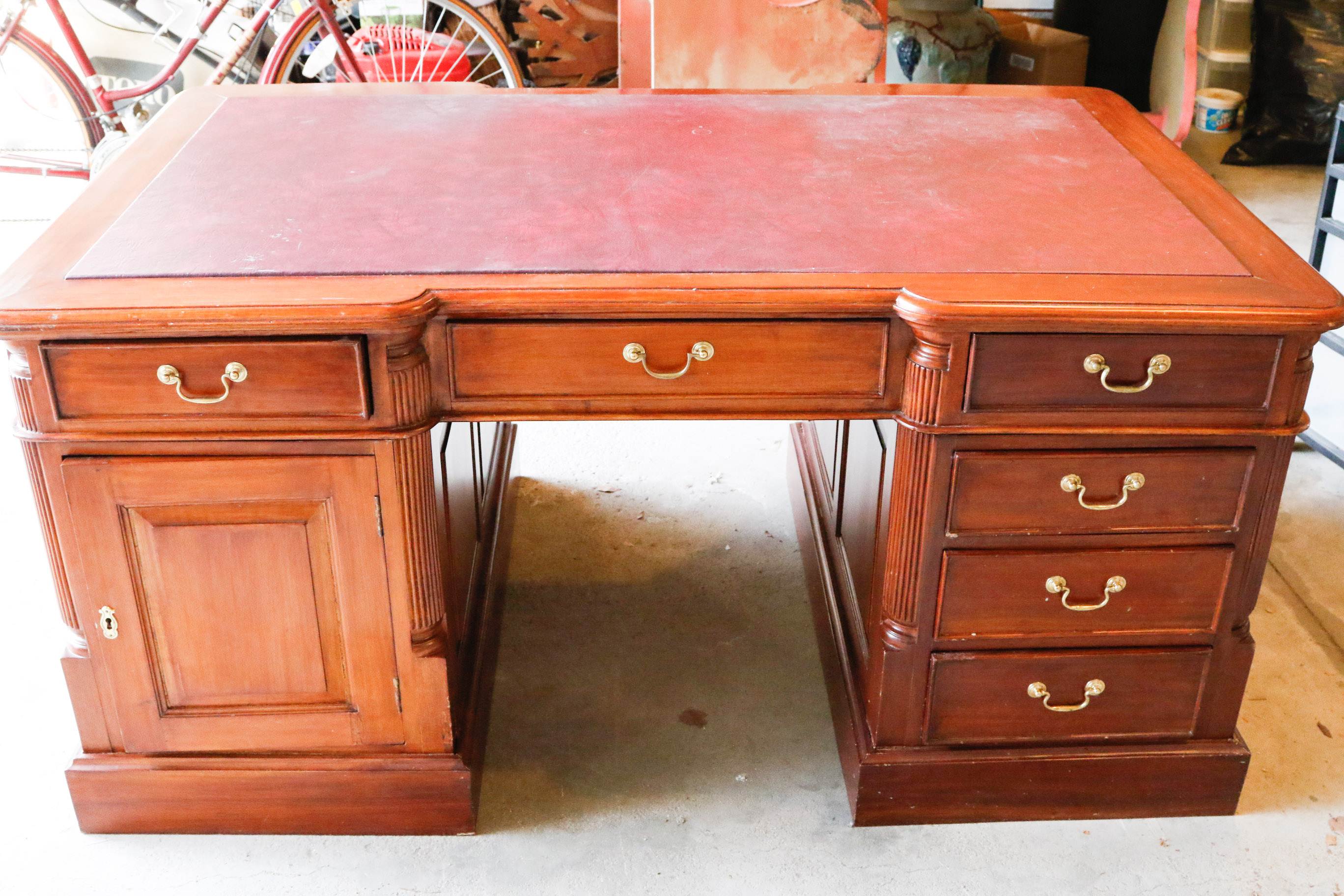 Sapele Mahogany Partner's Desk