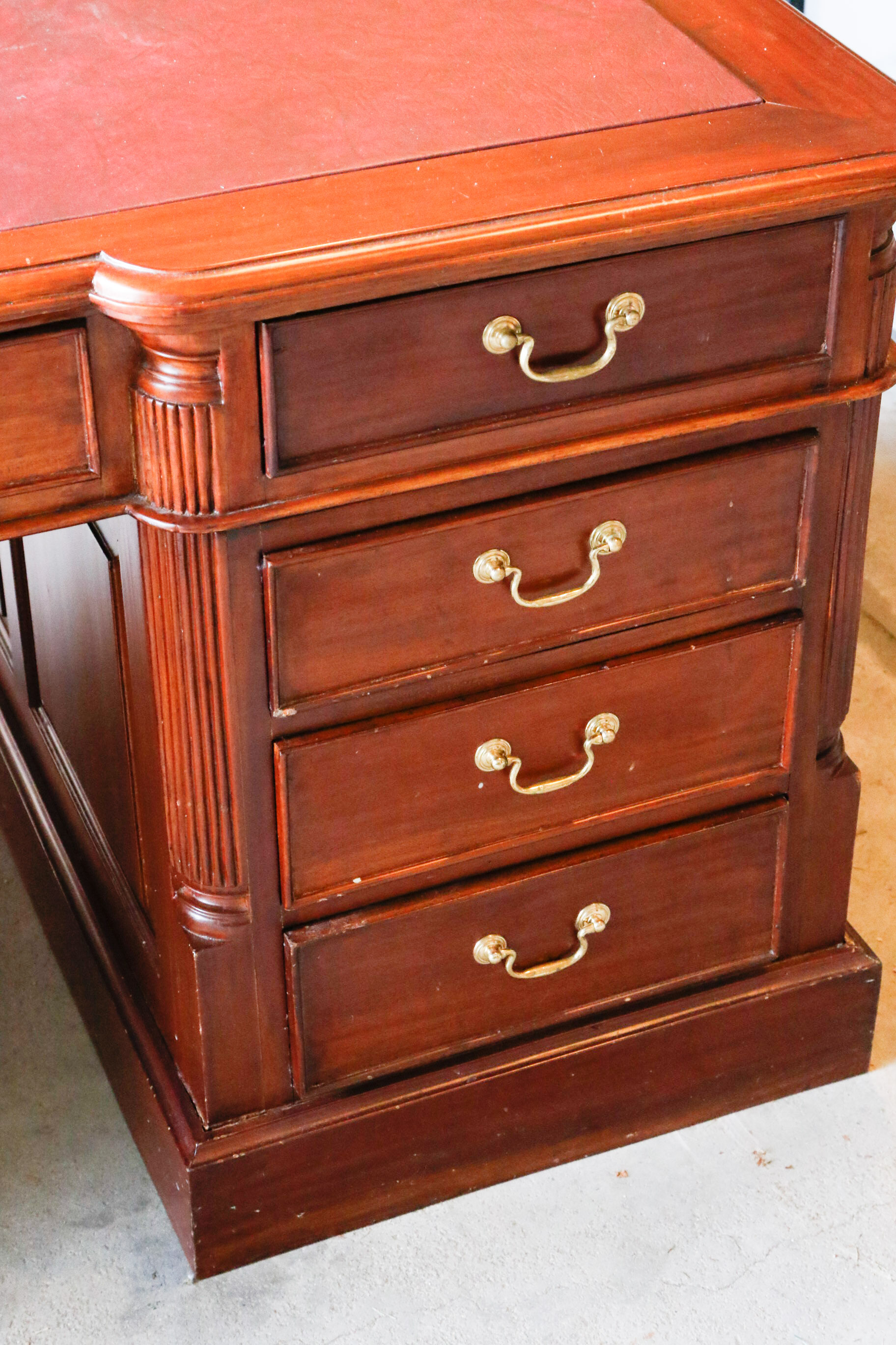 Sapele Mahogany Partner's Desk