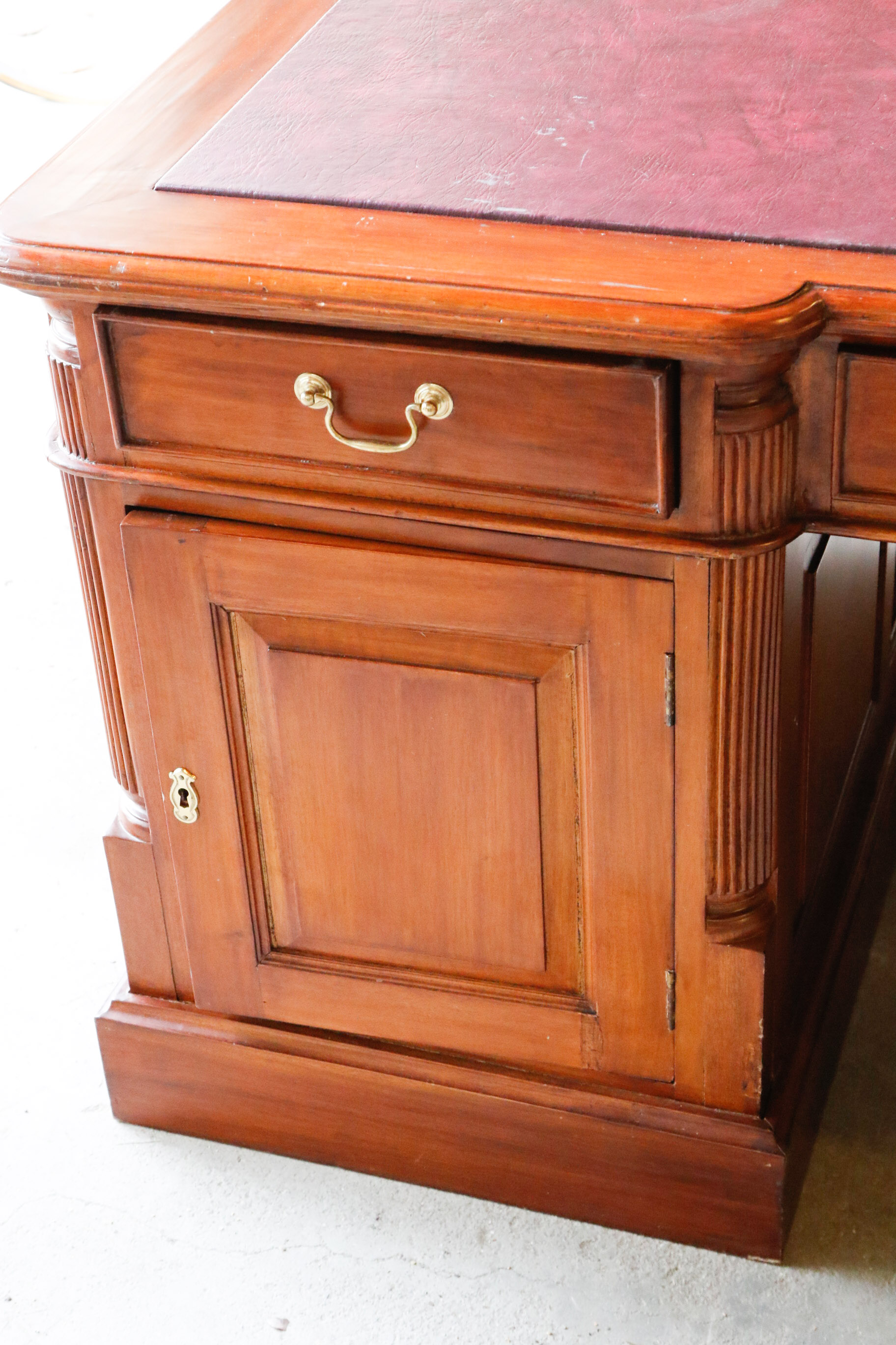 Sapele Mahogany Partner's Desk