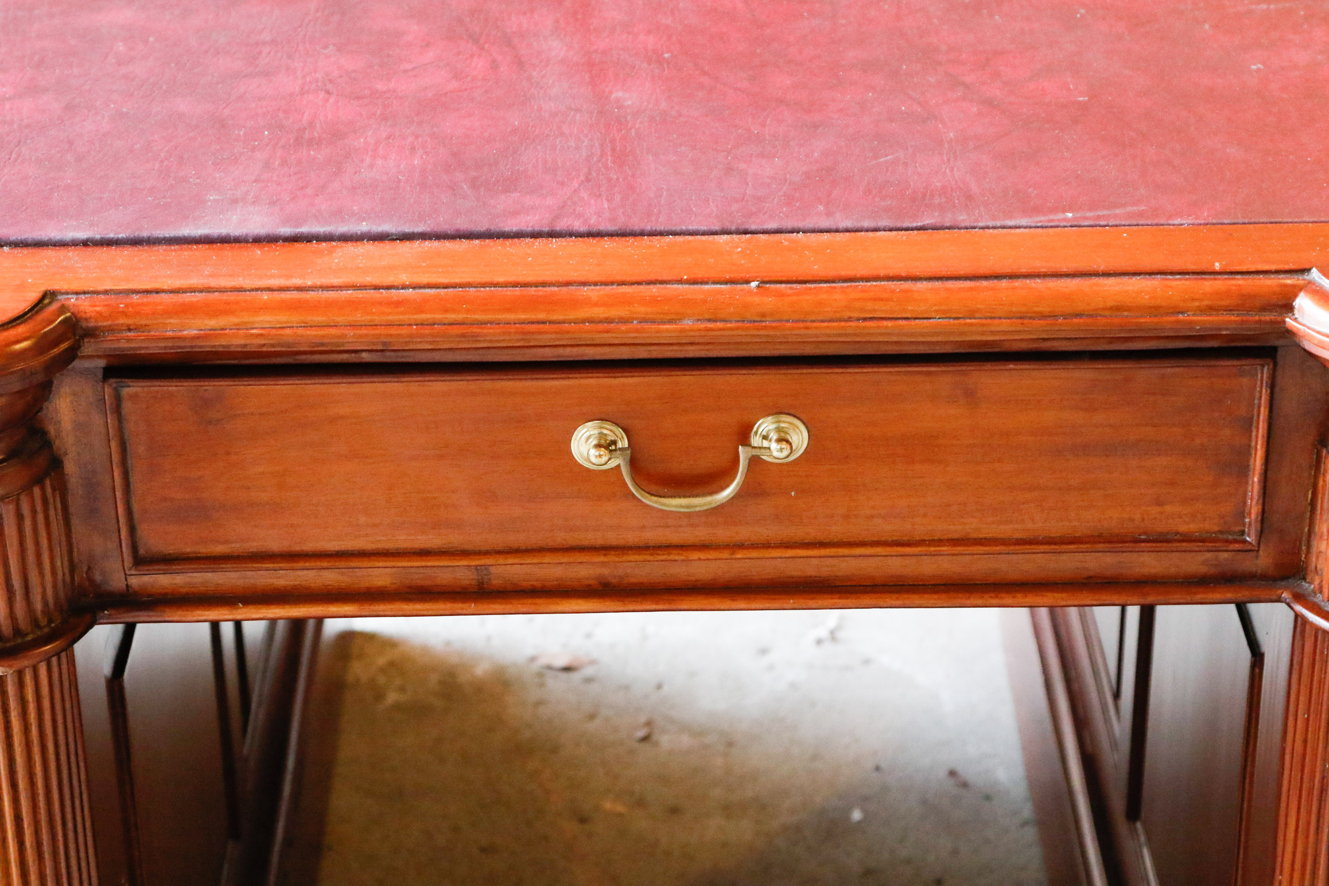 Sapele Mahogany Partner's Desk